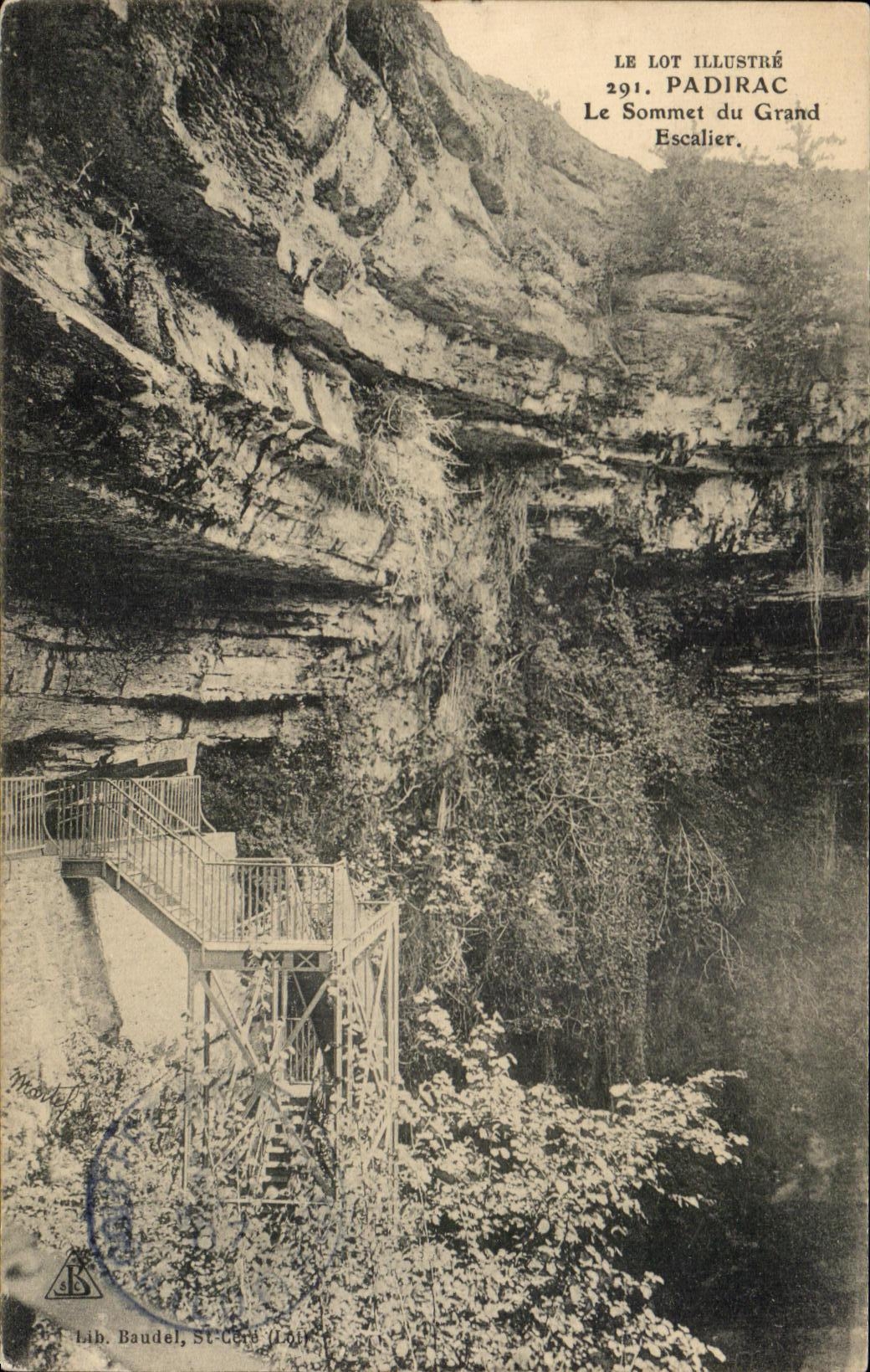 CPA the Batch Illustrates Padirac the Summit Of the Large Staircase