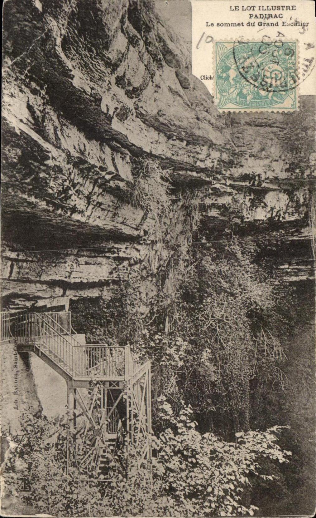 CPA the Batch Illustrates Padirac the top Of the Large Staircase