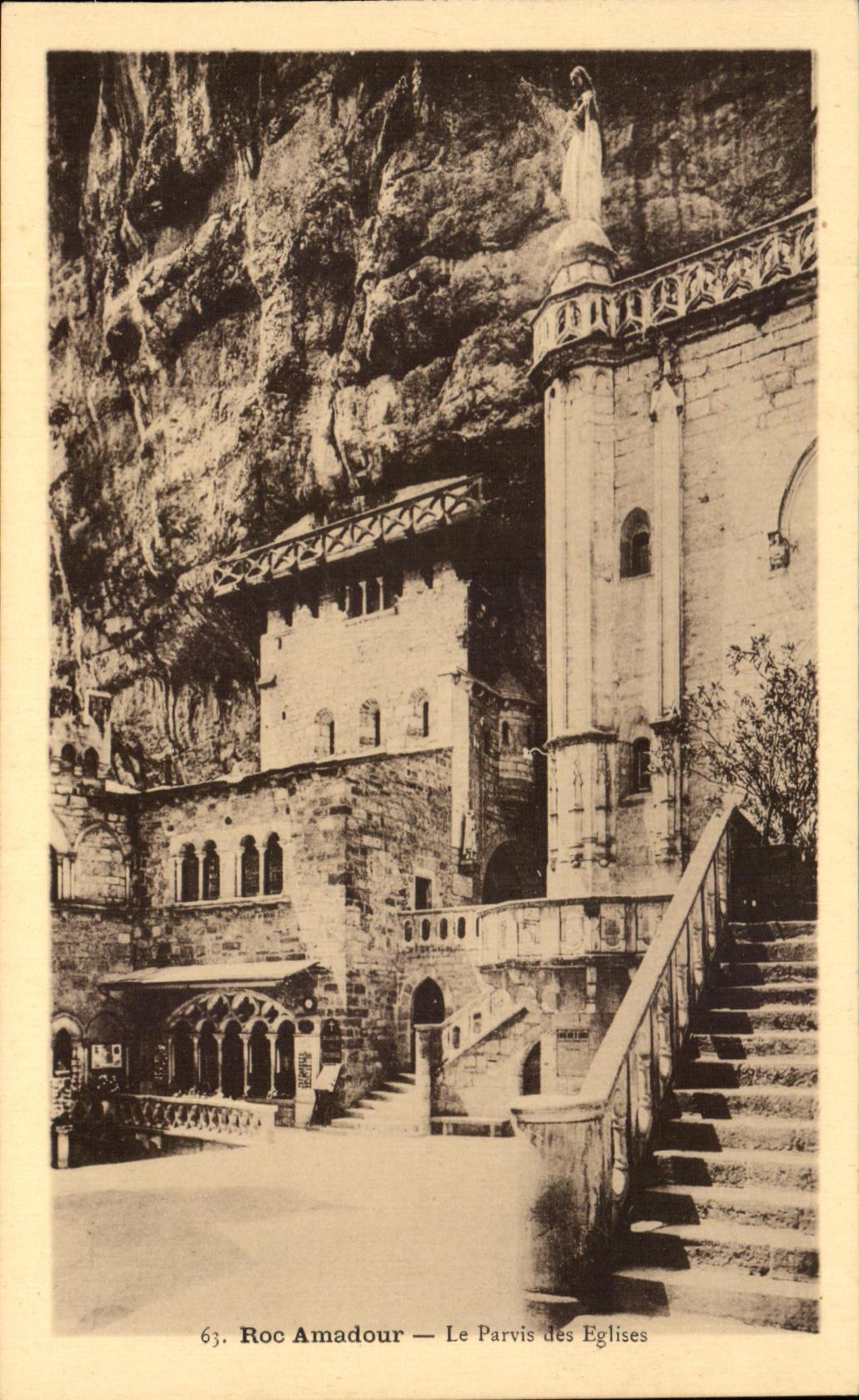 CPA Rocamadour the Square of the Churches