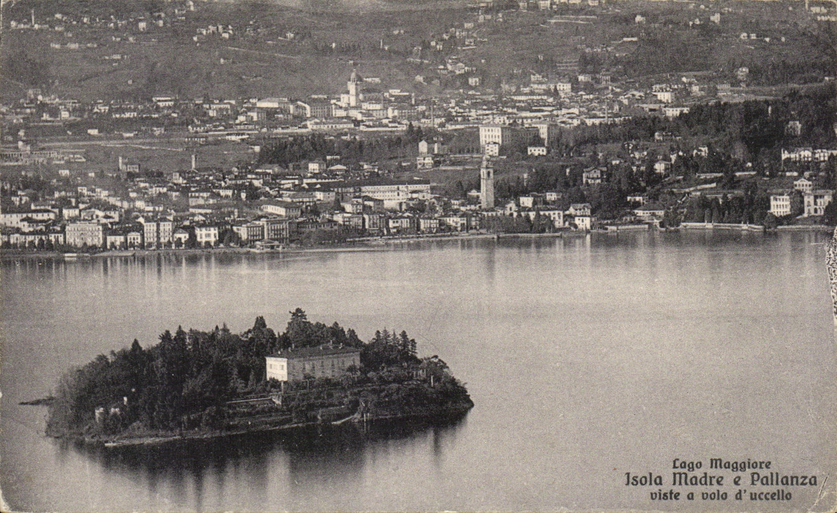 CPA Lago Magiore E veteada Isola Pallanza Viste tiene volo de Uccello
