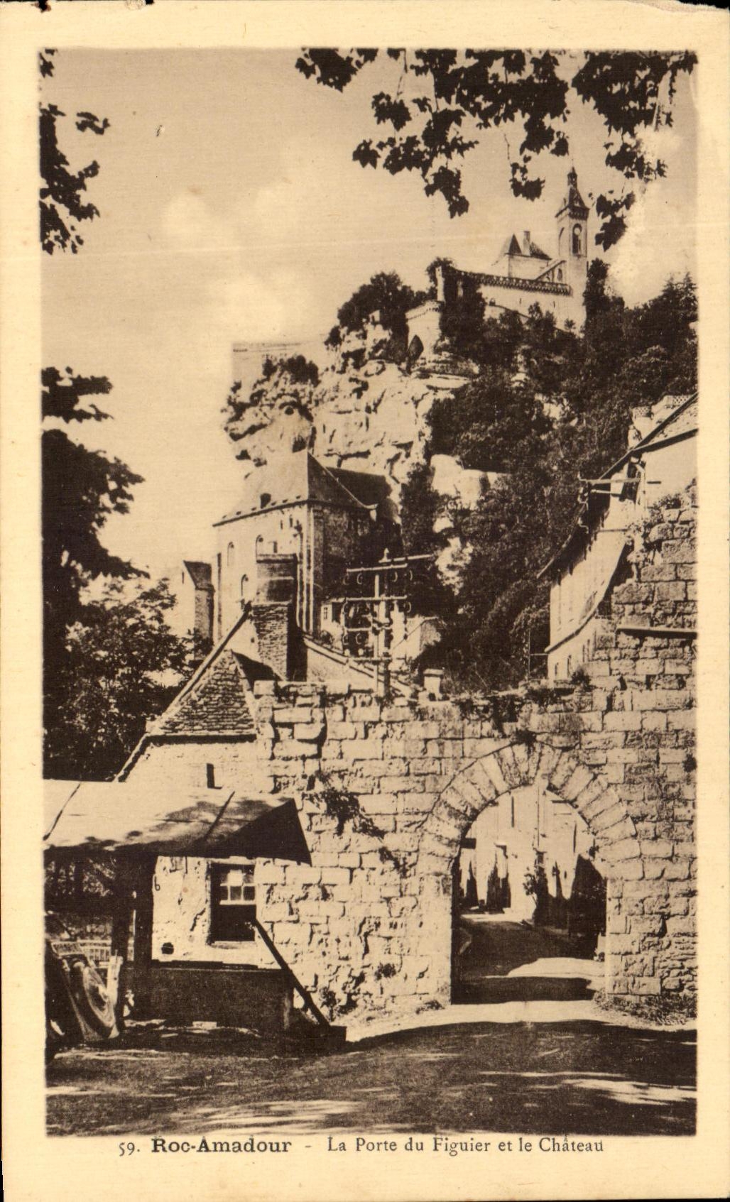 CPA Roc Amadour La Porte du Figuier et le Chateau