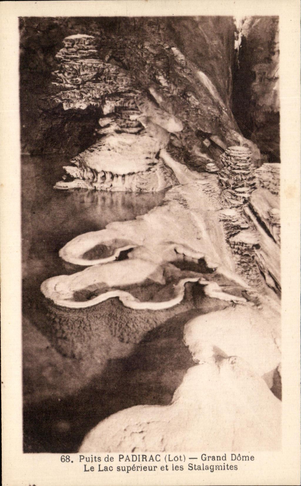 CPA Well of Padirac Large Dome the Higher Lake and Stalagmites