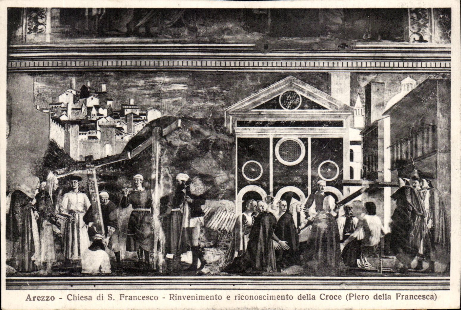 CPA Arezzo Chiesa di s Francesco Rinvenimento e riconoscimento della Croce