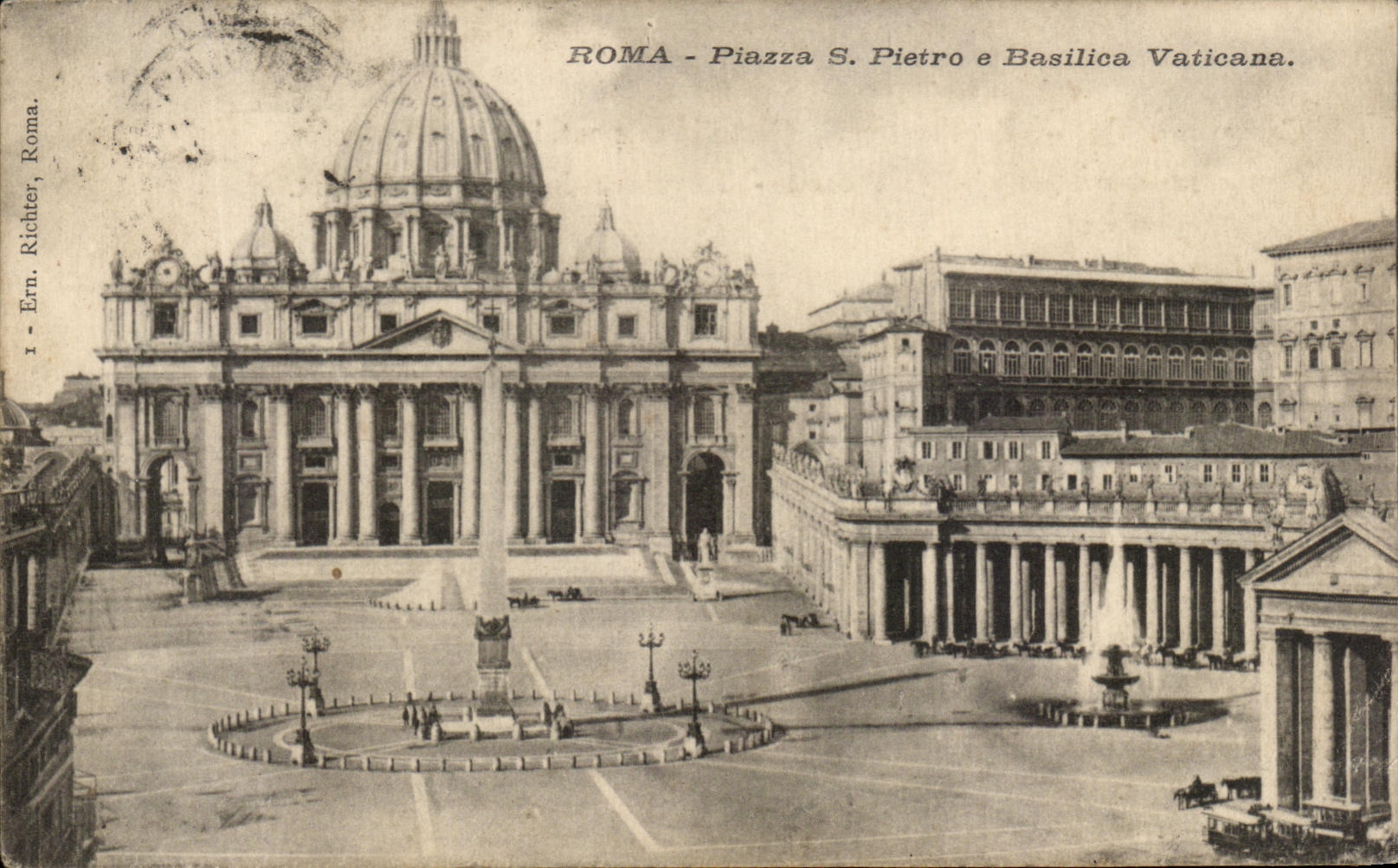 CPA Roma Piazza Pietro E Basilica Vaticane