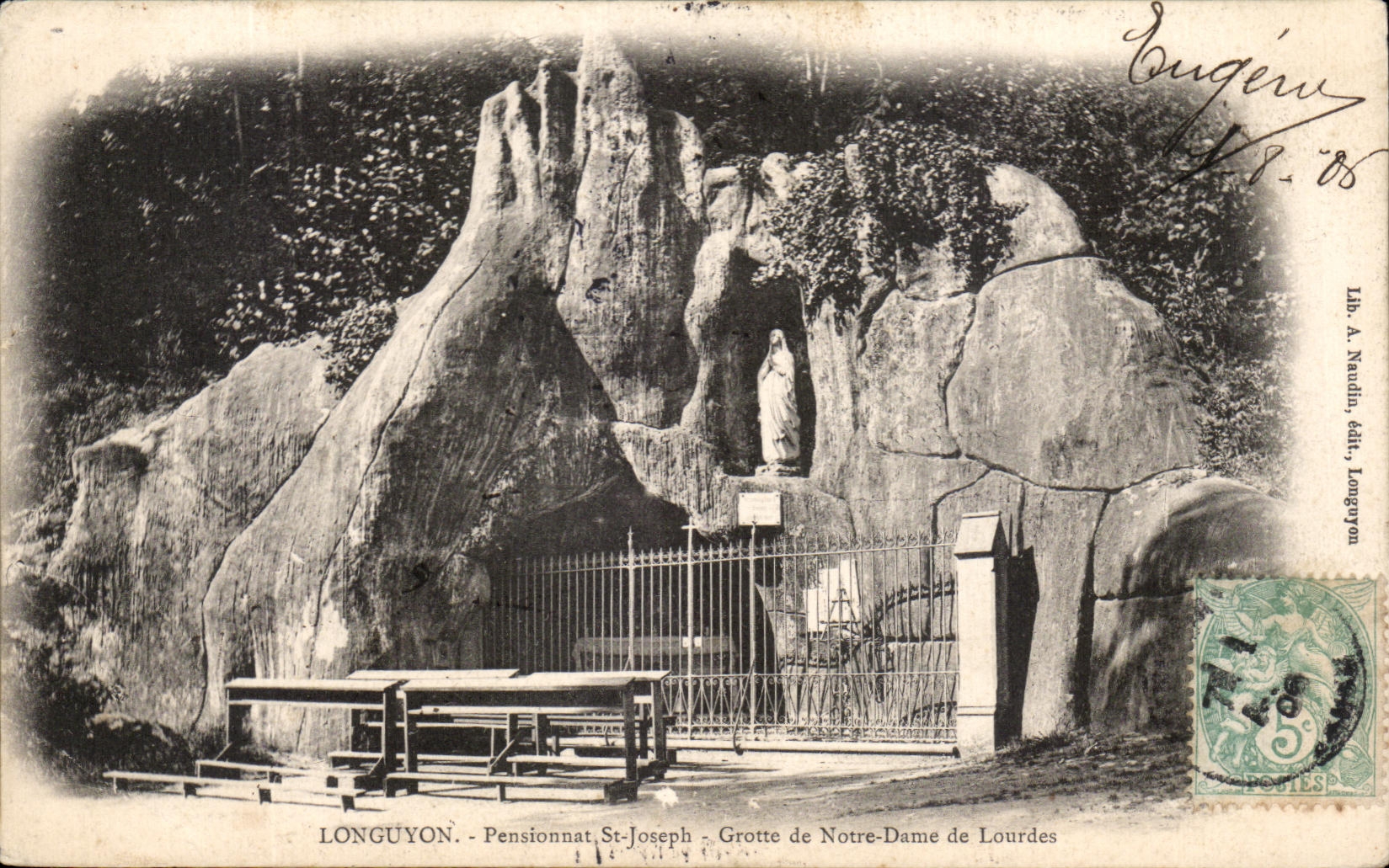 CPA Longuyon Boarding school St Joseph Cave Of Our Lady Of Lourdes