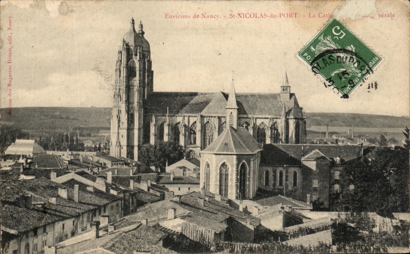 CPA Surroundings Of Nancy St Nicolas Of the Port the cathedral and View