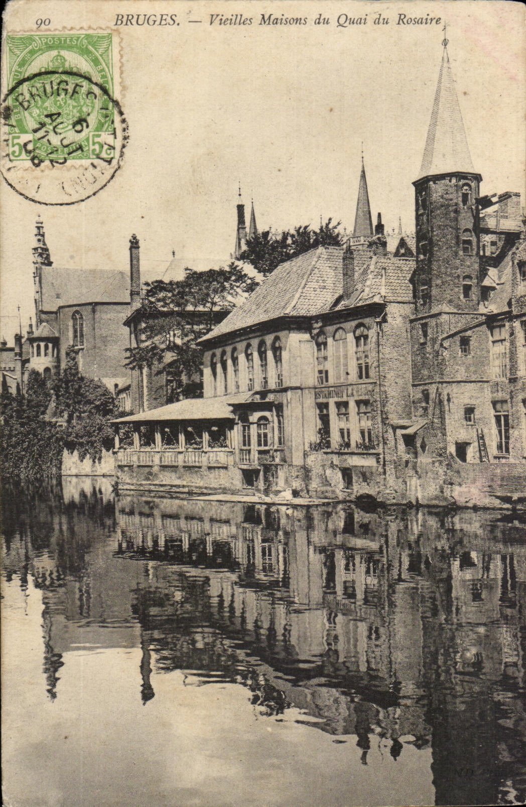 CPA Bruges Old women Houses of the Quay of the Rosary