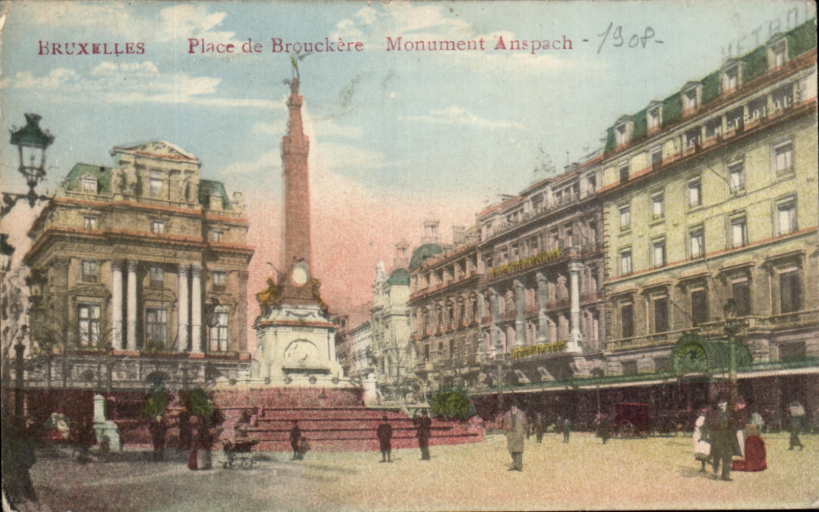 Lugares de CPA Bruselas del monumento Anspach de Brouckere