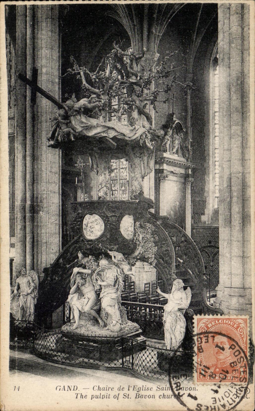 CPA Ghent Pulpit of the Church Saint Bavon