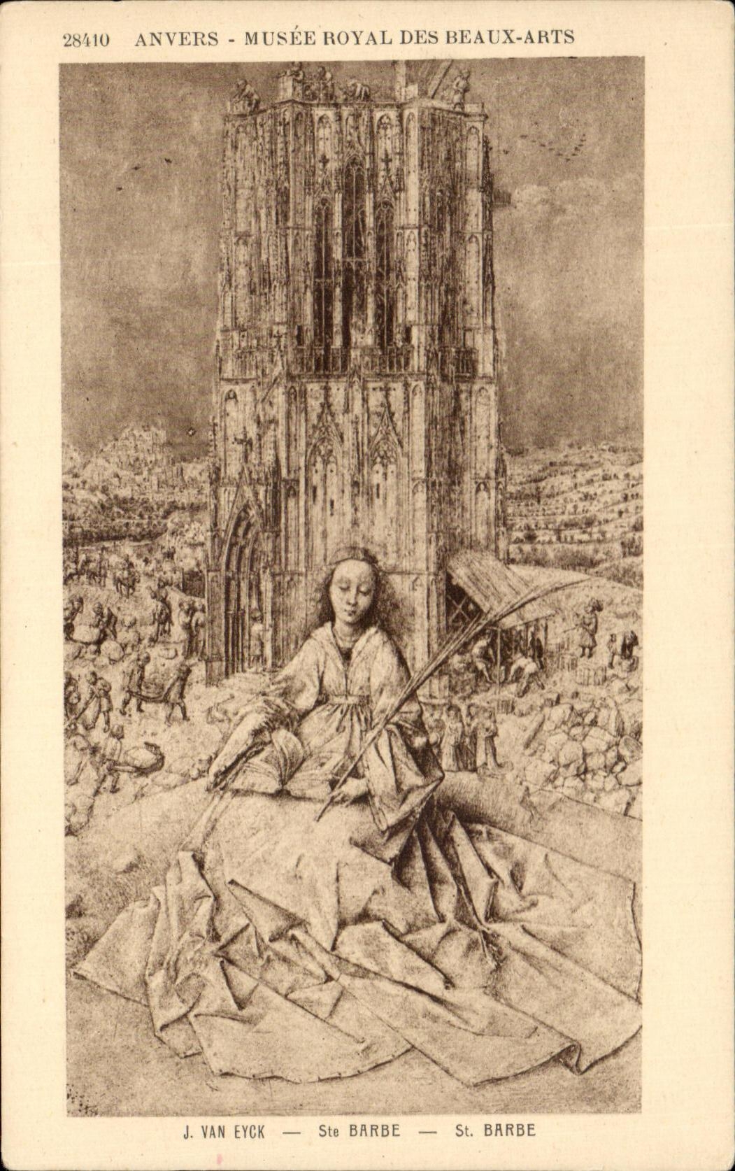 CPA Amberes Musee real de los artes hermosos Van Eyck co Barba