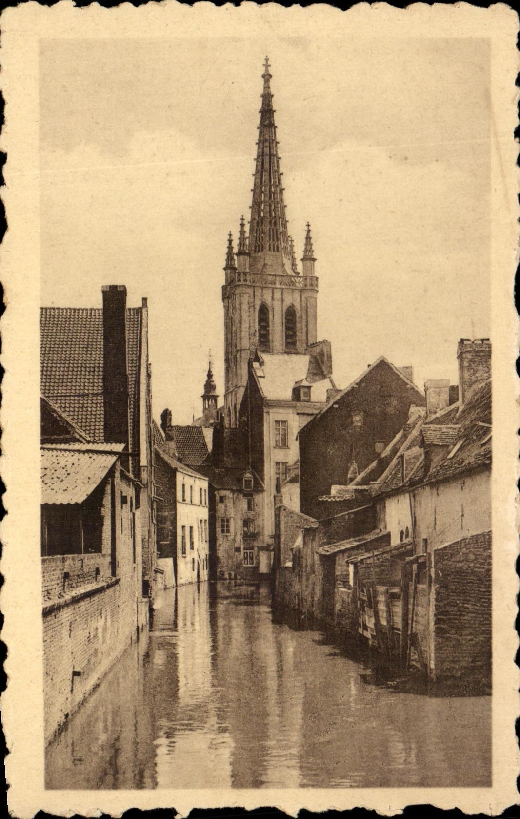 CPA Leuwen Seen On Dyle and lathe of the Church Sainte Gertrude