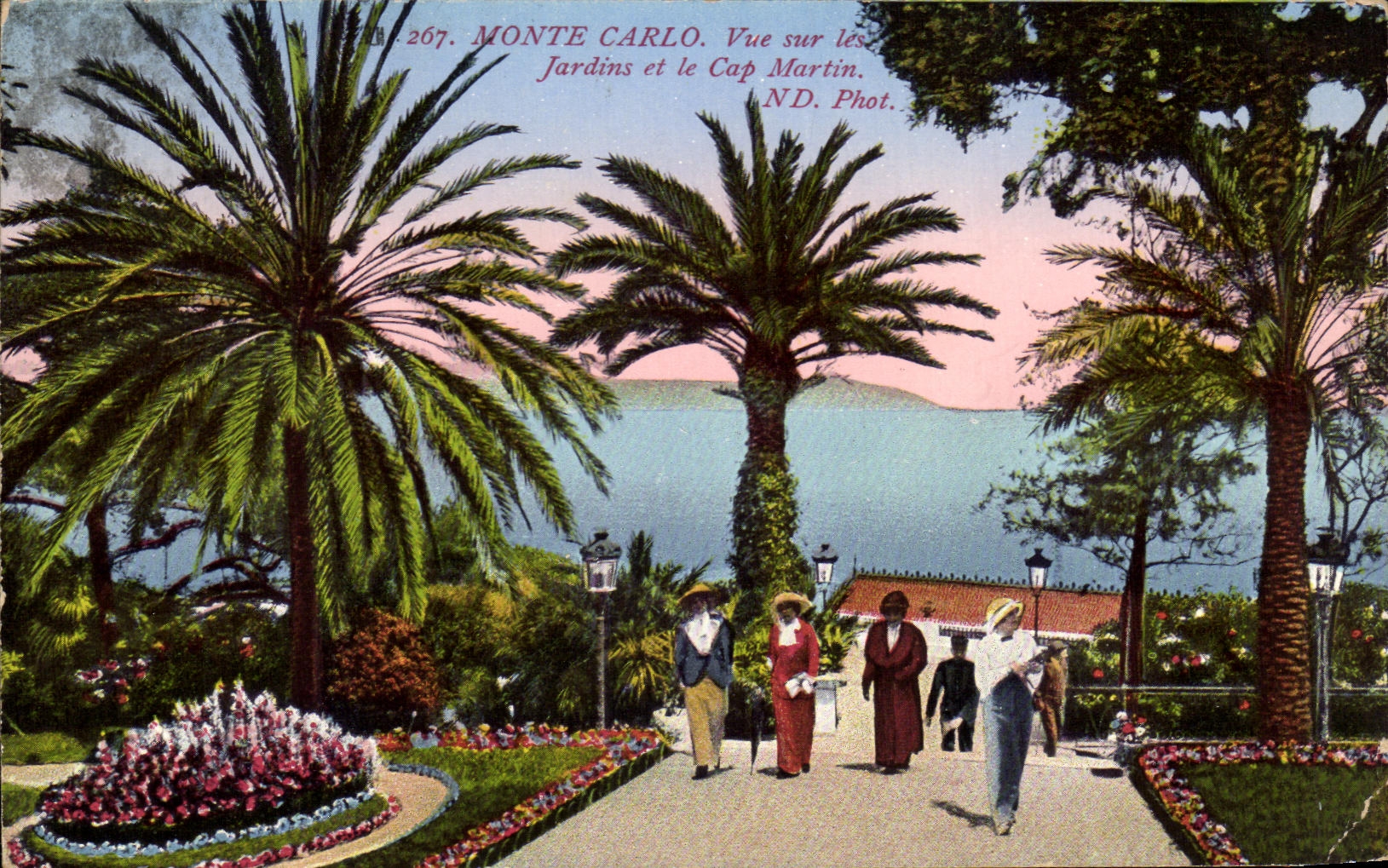 CPA Monte Carlo Vue sur les Jardins et le Cap Martin