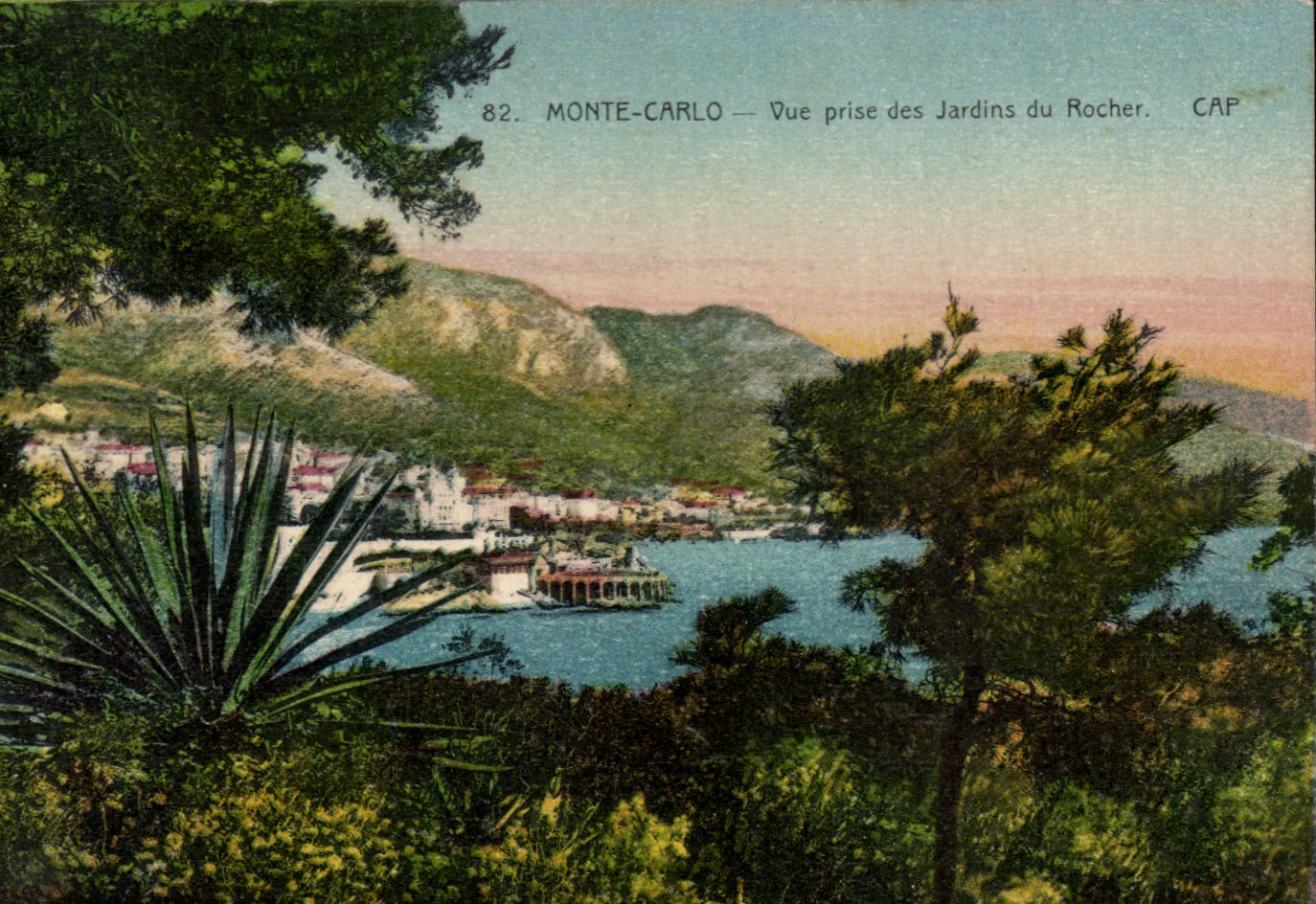 CPA Monte Carlo Vue Prise des Jardins du Rocher