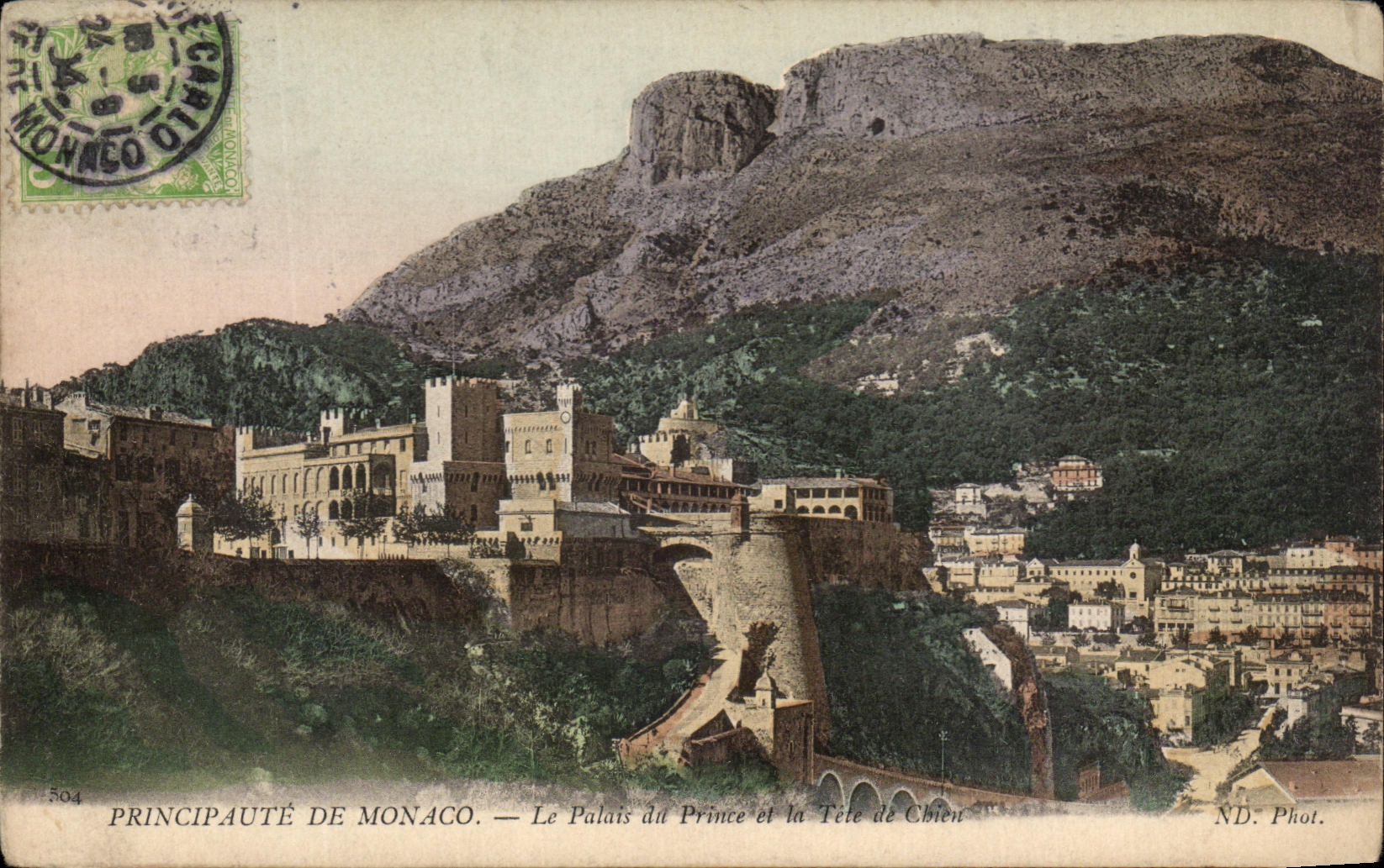 CPA Principaute De Monaco Le Palais du Prime et la Tete de chien