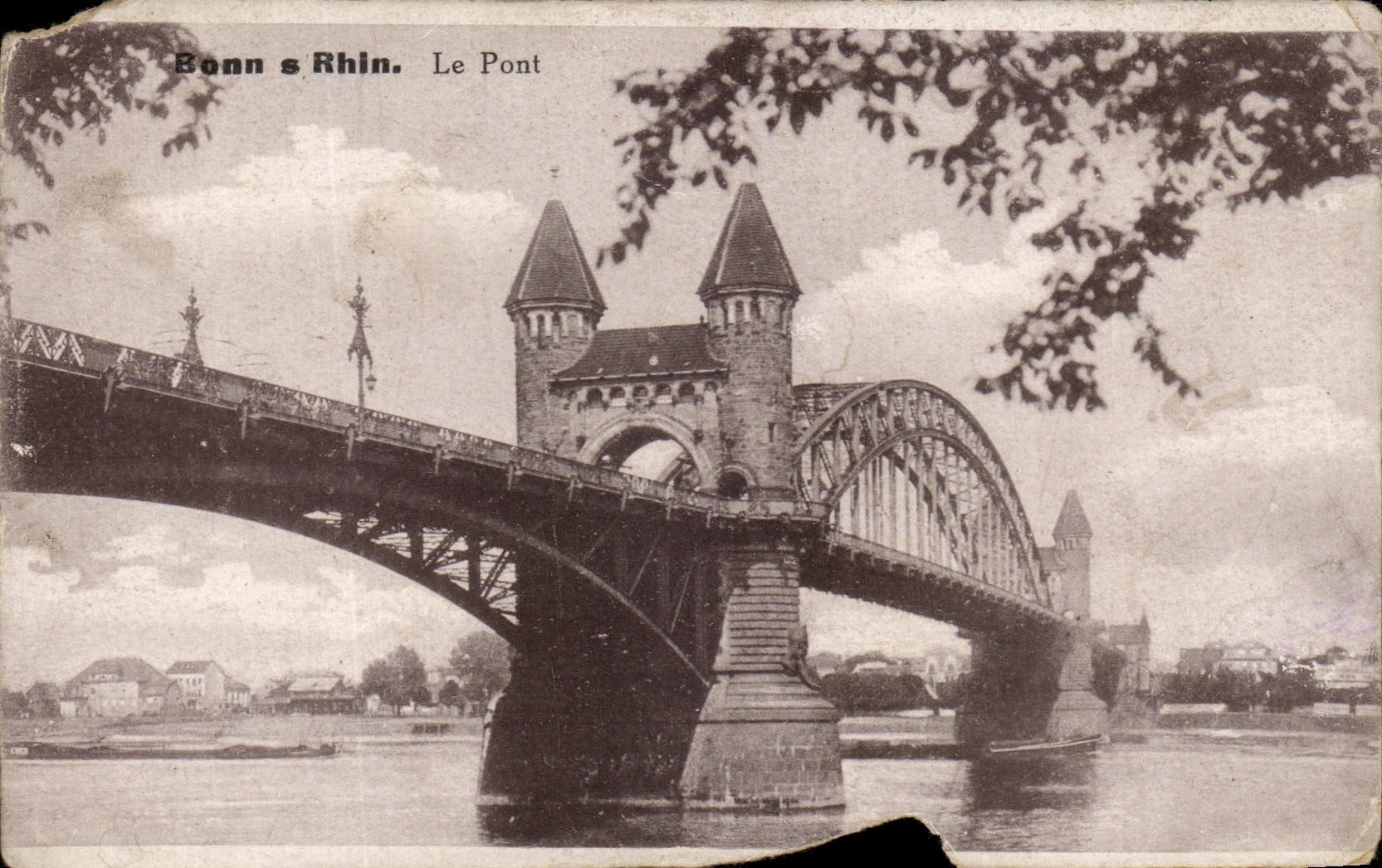 CPA Bonn S the Rhine the Bridge