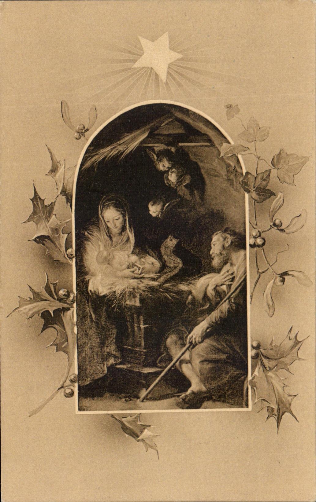 CPA Nativite Noel Vierge Christ