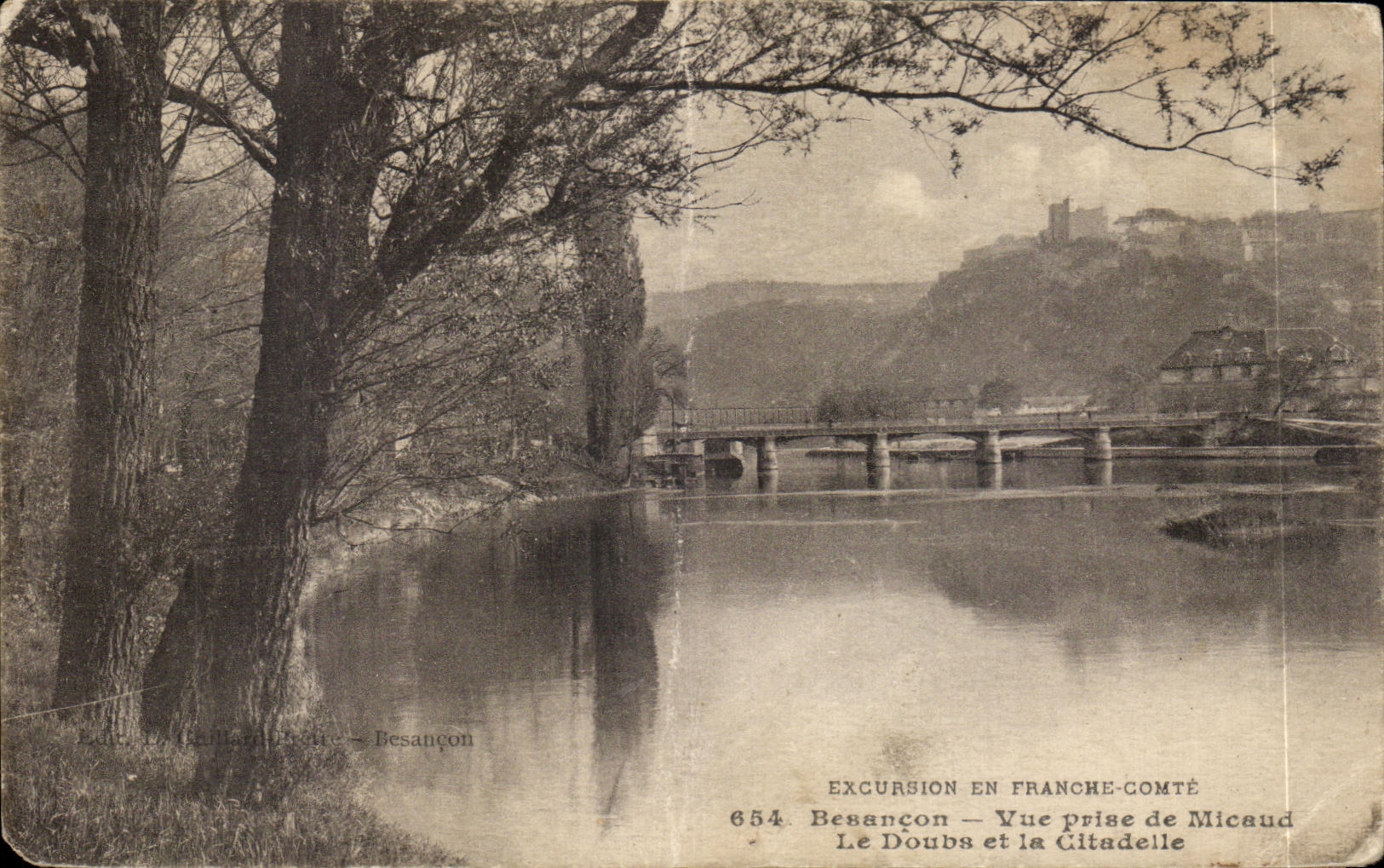CPA Excursion Into Honest Count Besancon Seen from De Micaud Doubs and the citadel