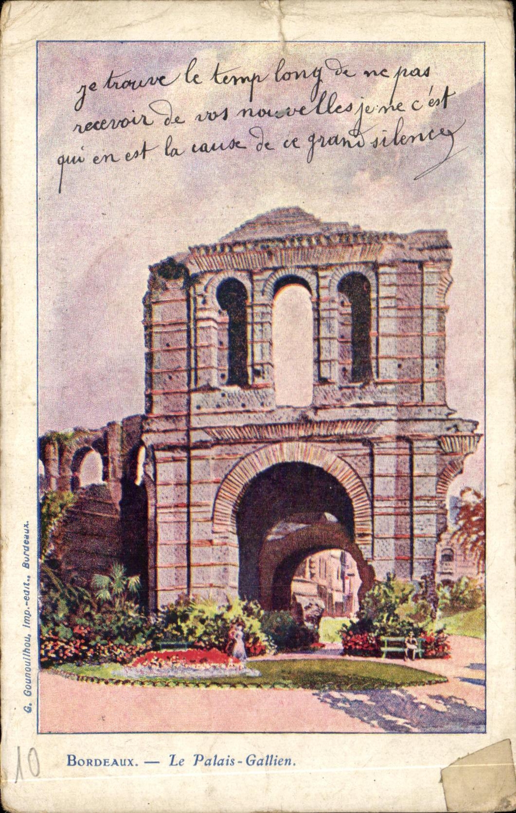 CPA Bordeaux Le Palais Gallien