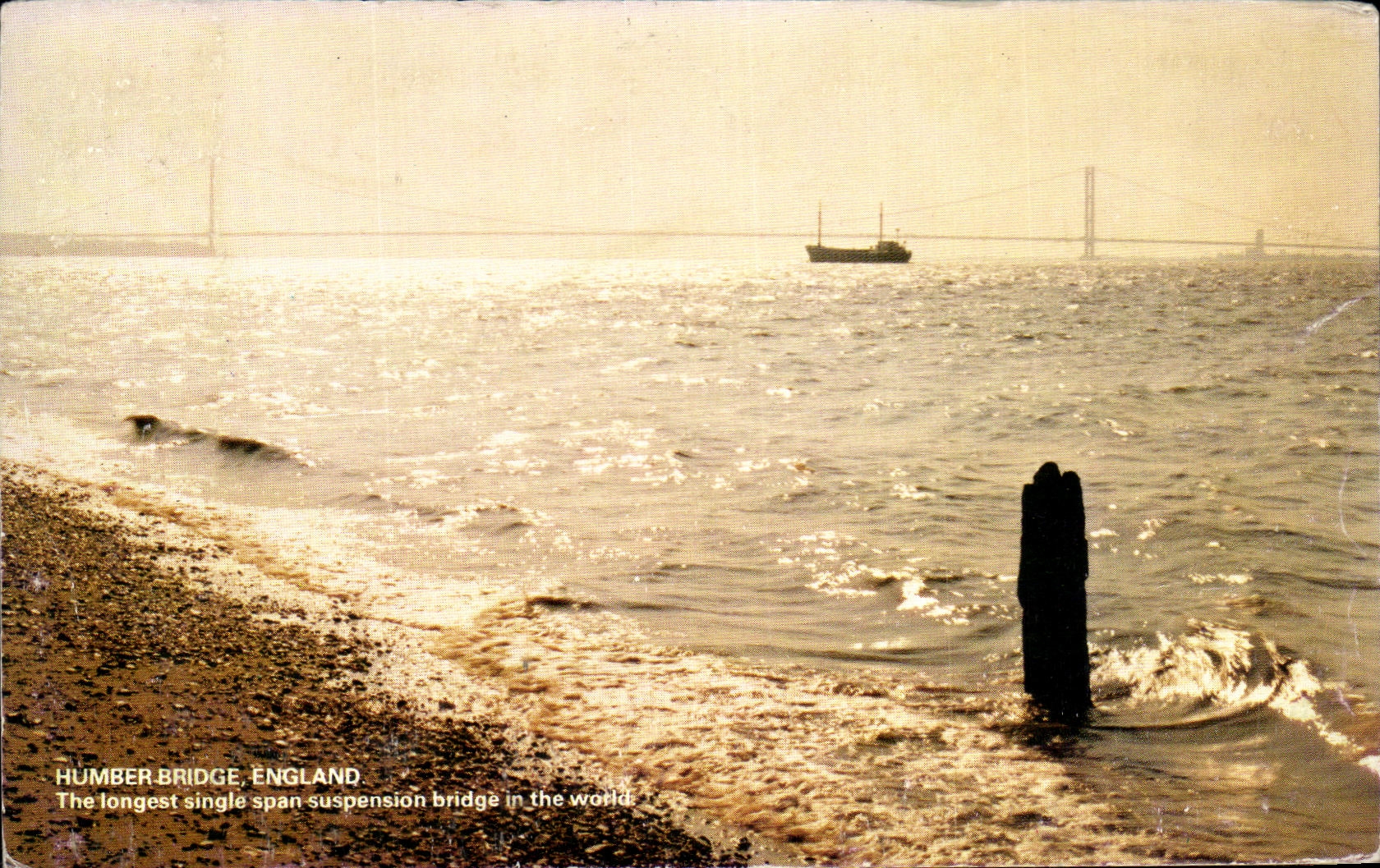 CPA Humber Bridge England The Longest Individual Span