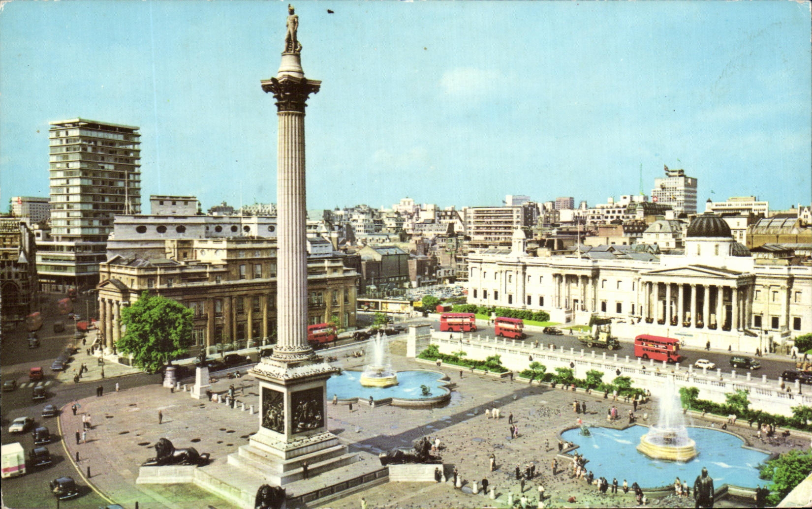 CPA Trafalgar Public garden & Nelson' S column London