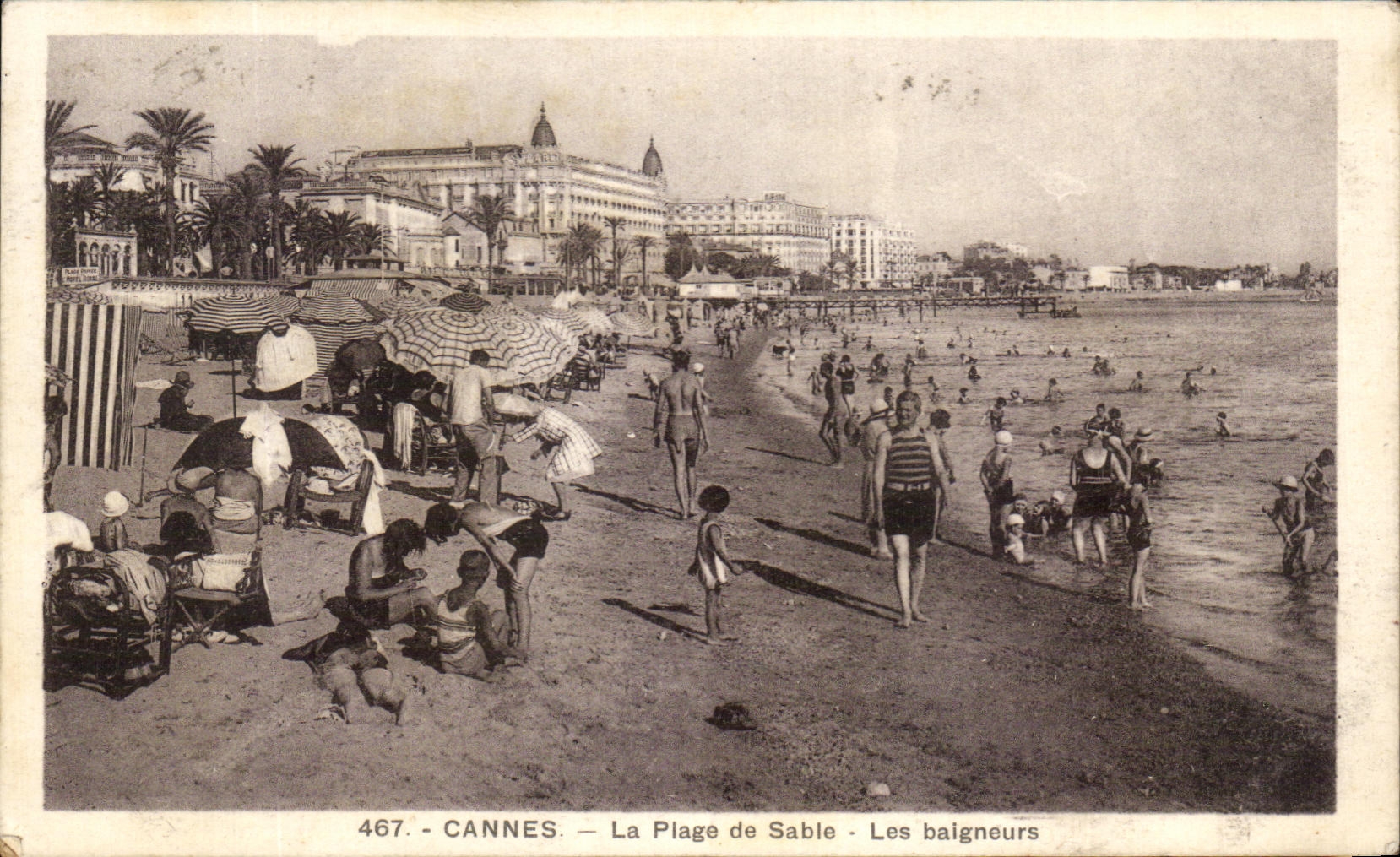 CPA Cannes the Sand beach bathers