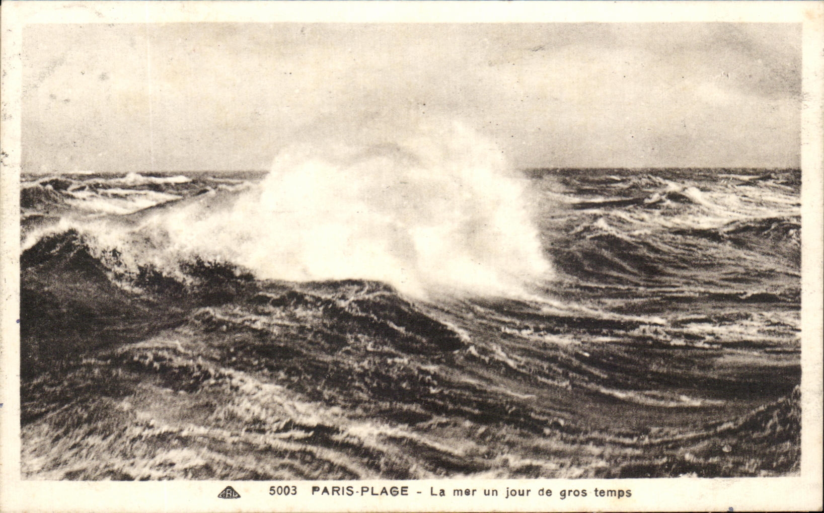CPA Paris Beach Sea One day of Heavy weather