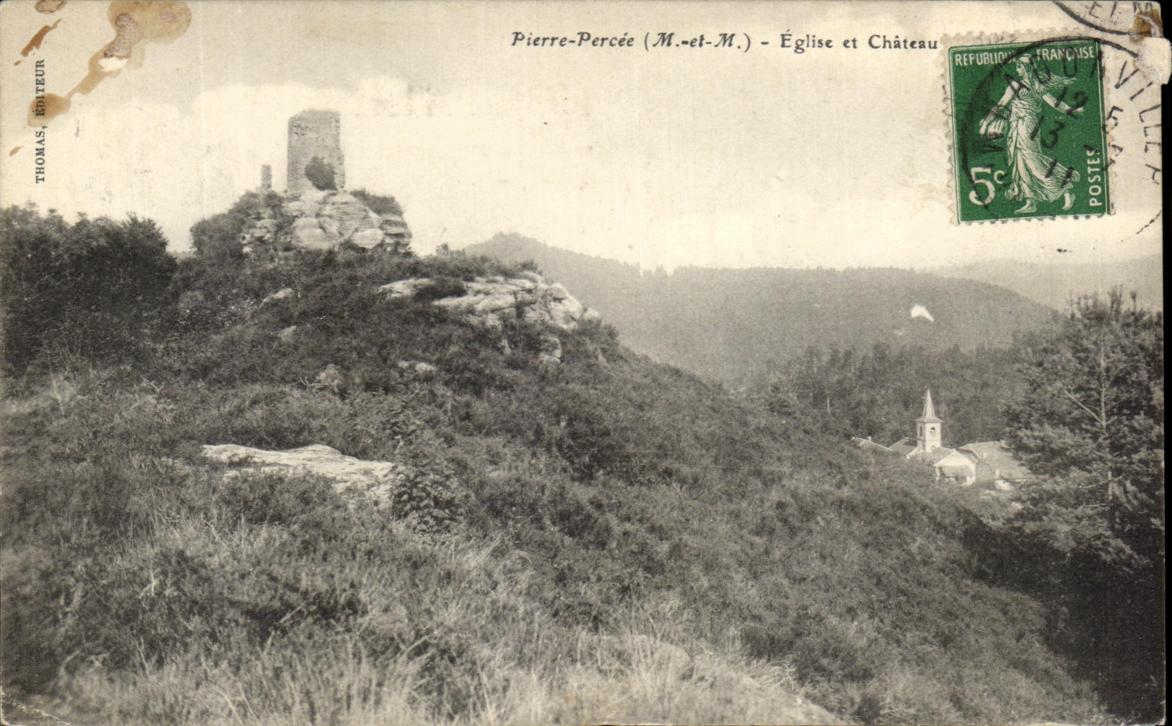 CPA Pierre Bored Church and Castle