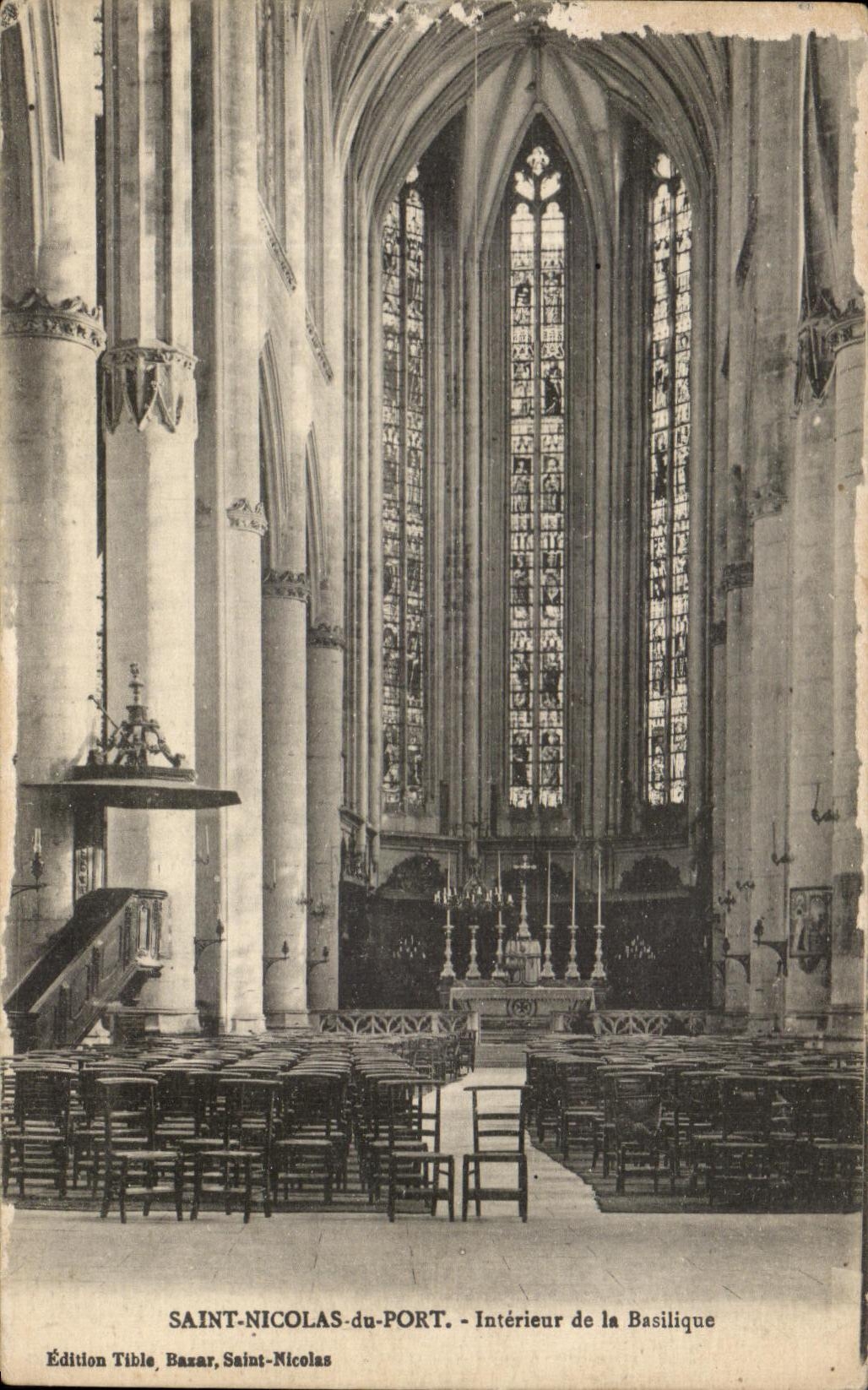 CPA Saint Nicolas du Port Interieur de la Basilique