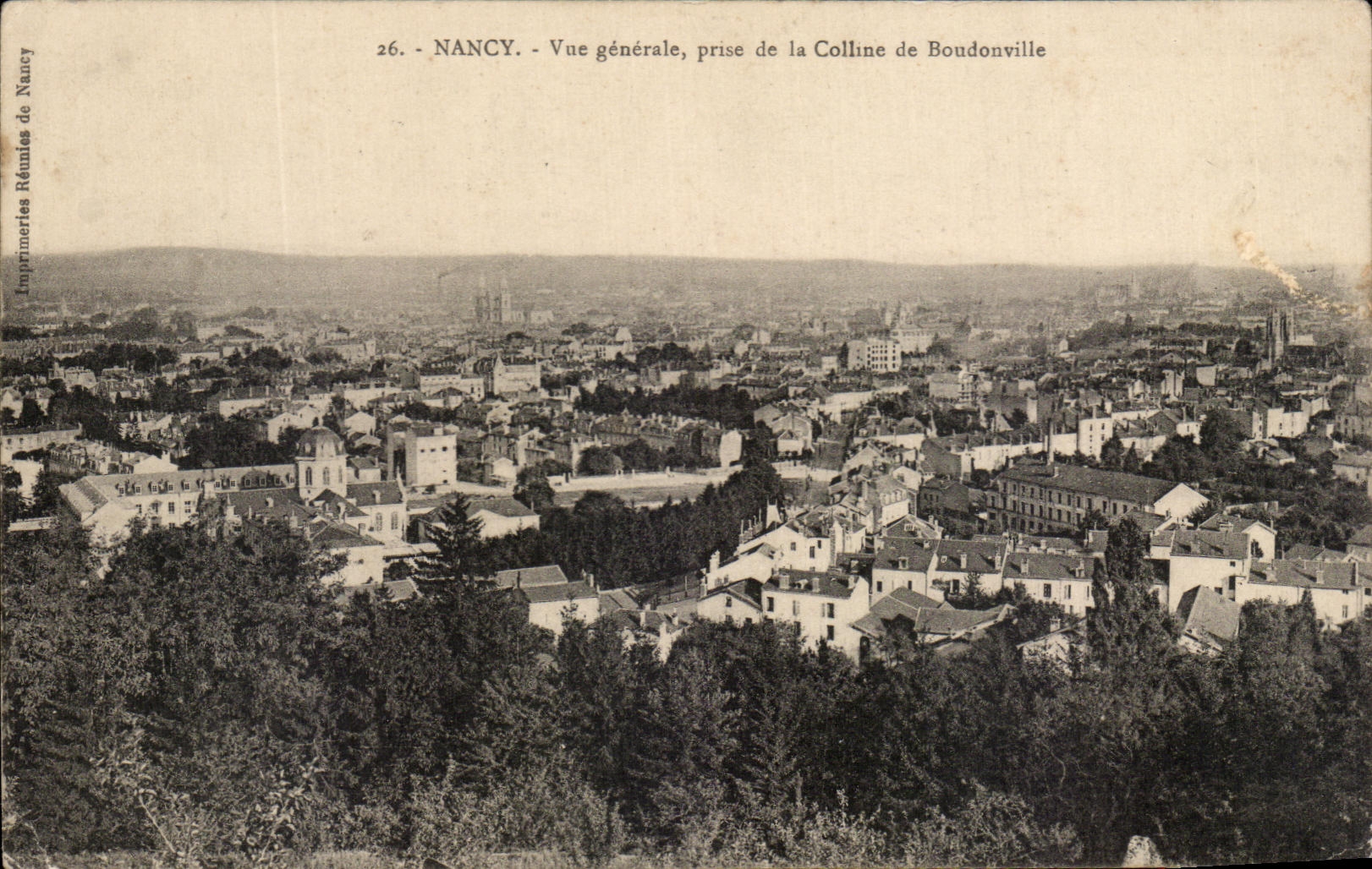 CPA Nancy vue generale prise de la Colline de Boudonville