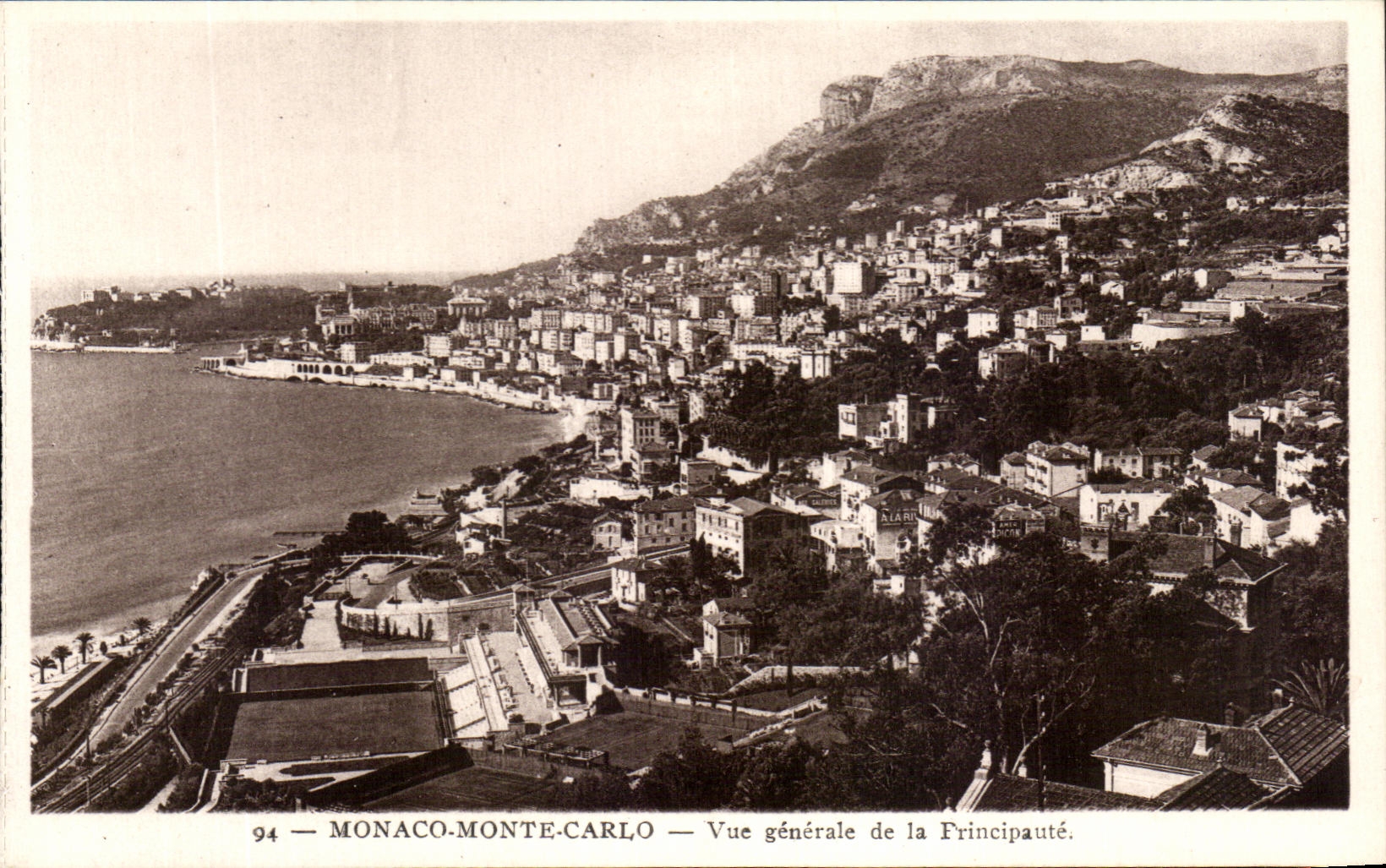 CPA Monaco Monte Carlo Vue generale de la Principaute