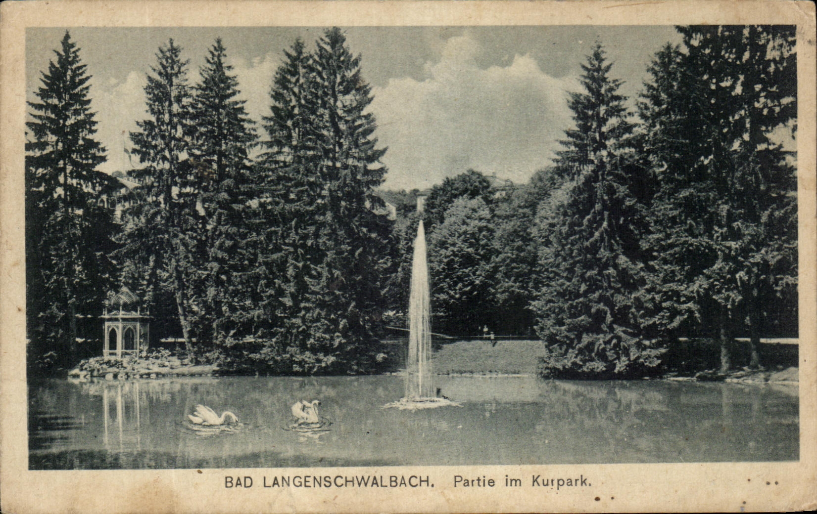 CPA Bad Langeschwalbach Partie im Kurpark