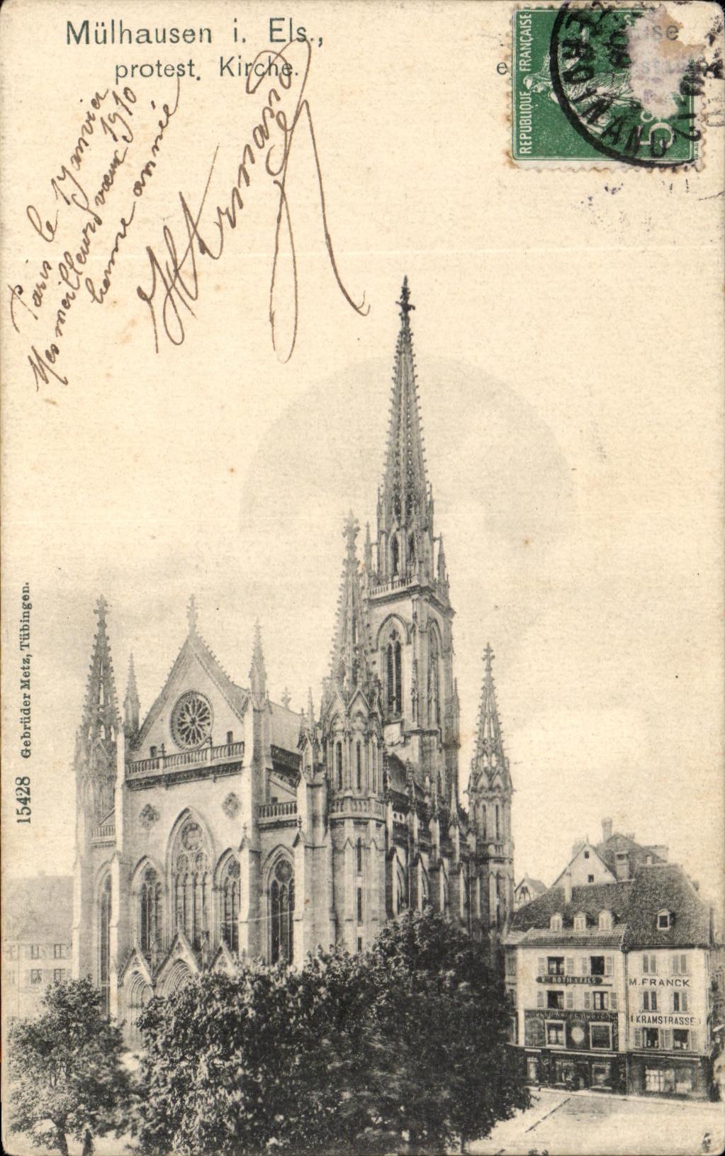 CPA Mulhausen i Els Protest Kirche 