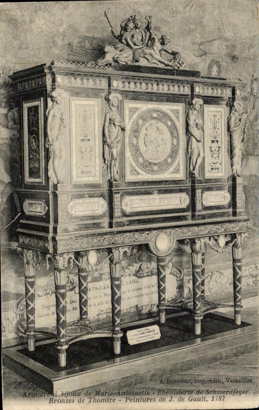 Joyas del armario de CPA del Marie Antonieta Ebenisterie de Schwerdfeger Versalles