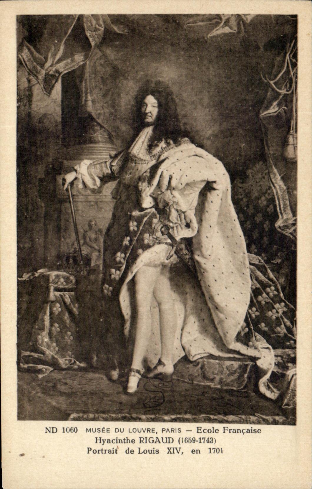 CPA Musee Du Louvre Paris Ecole Francaise Hyacinthe Rigaud Louis XIV