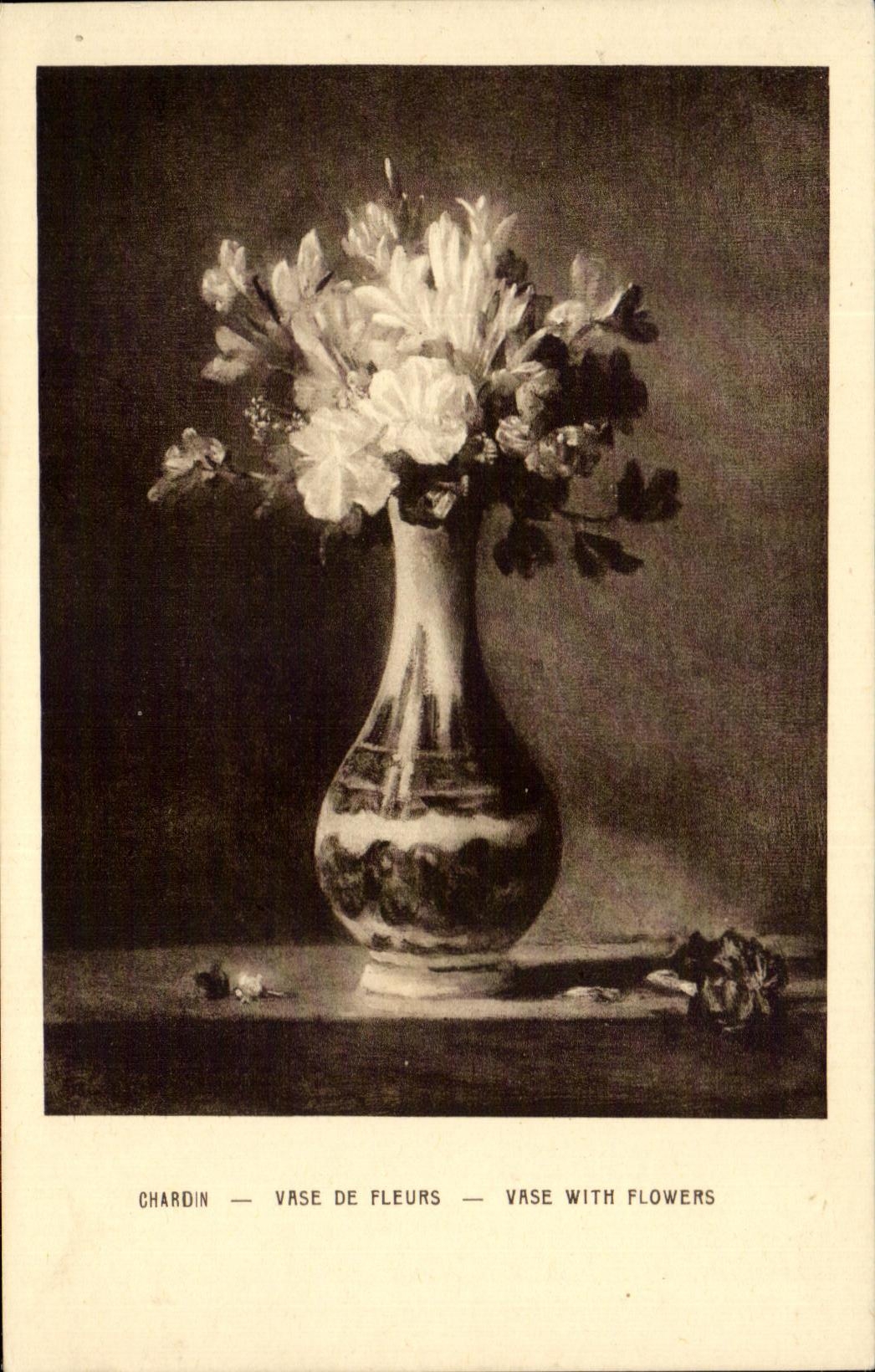 CPA Chardin Vase De Fleurs
