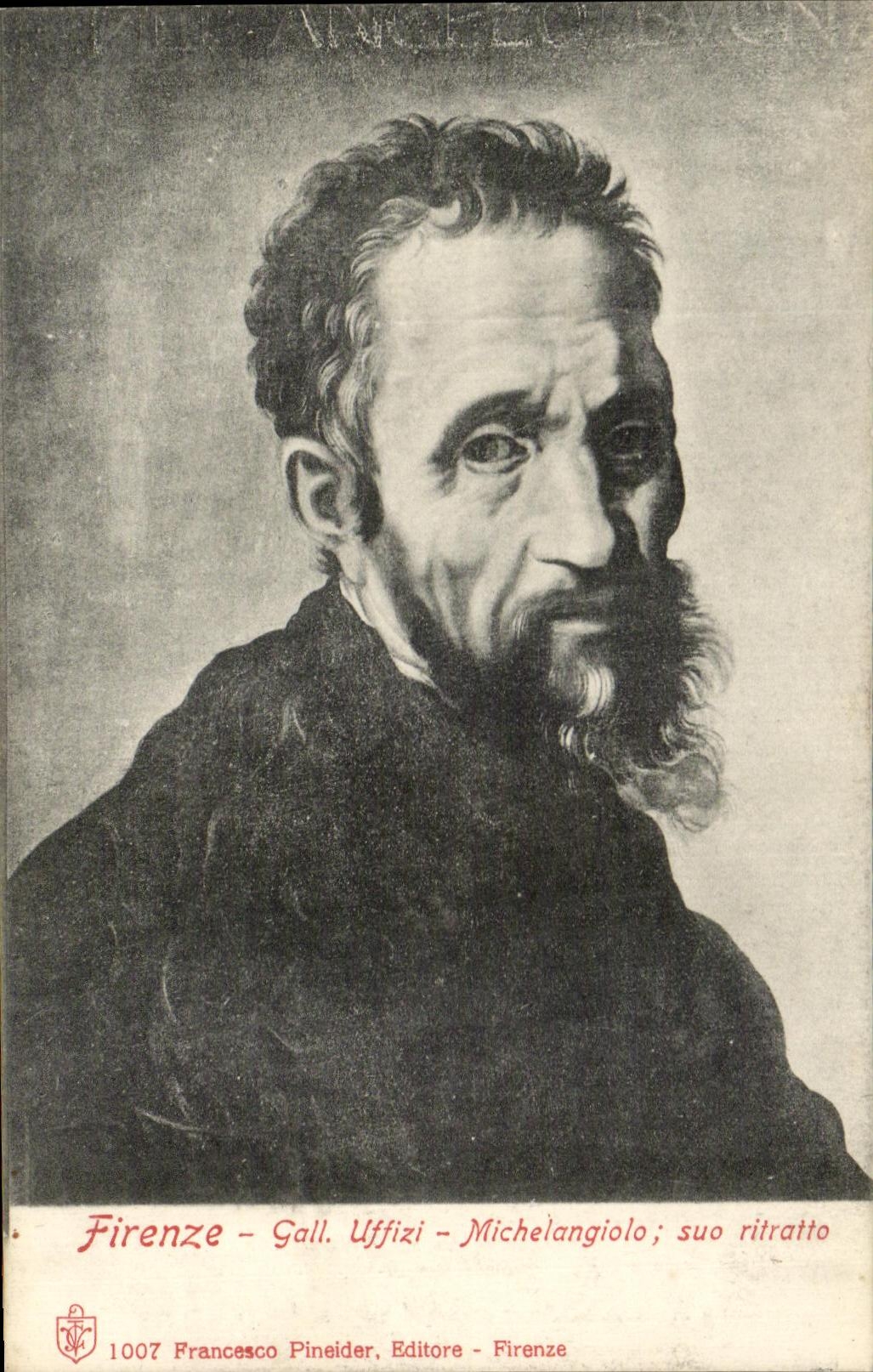 CPA Firenze Gall uffizi Michelangiolo suo Ritratto 