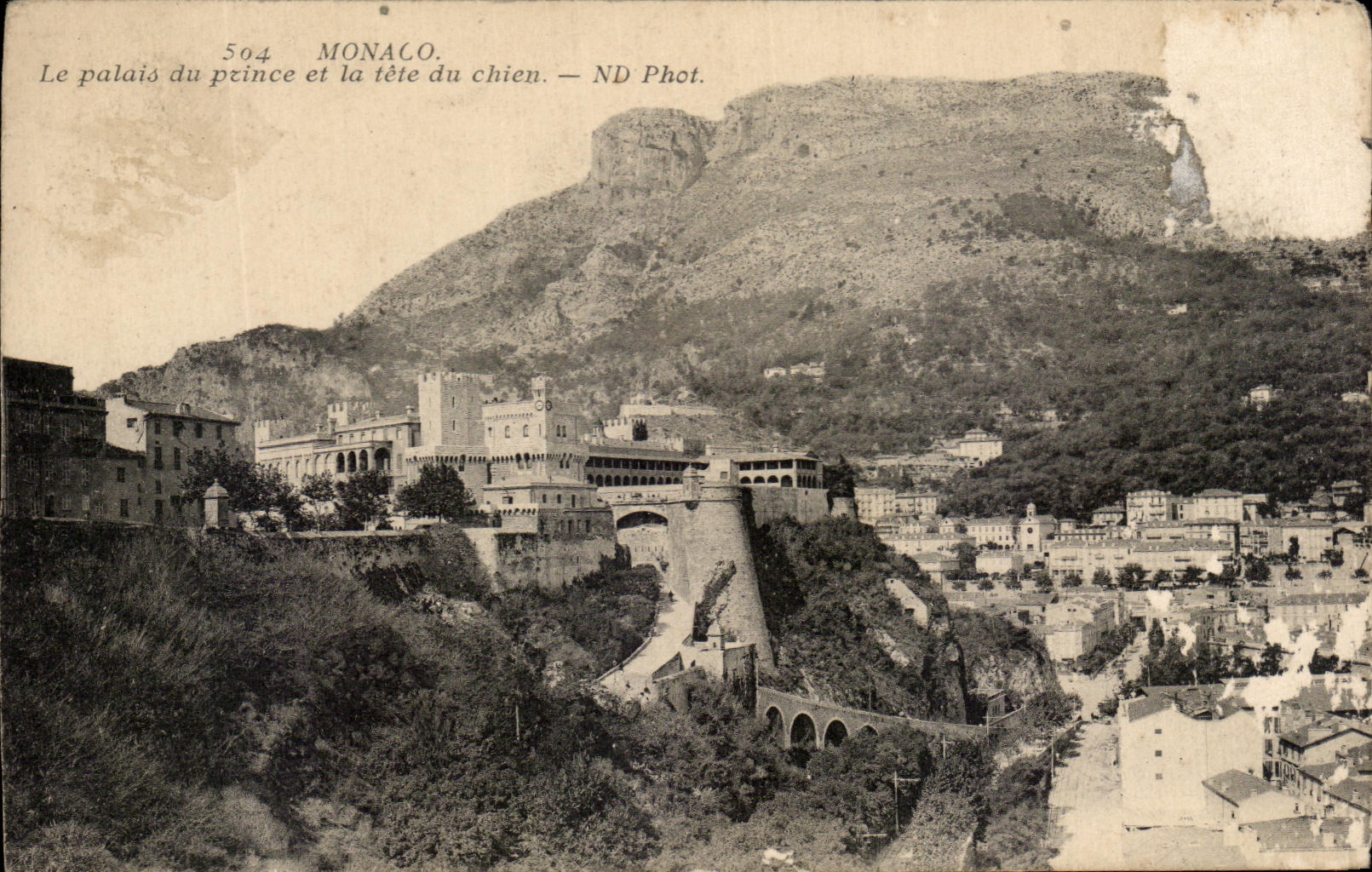 CPA Monaco Le Palais du Prince et la tete du Chien