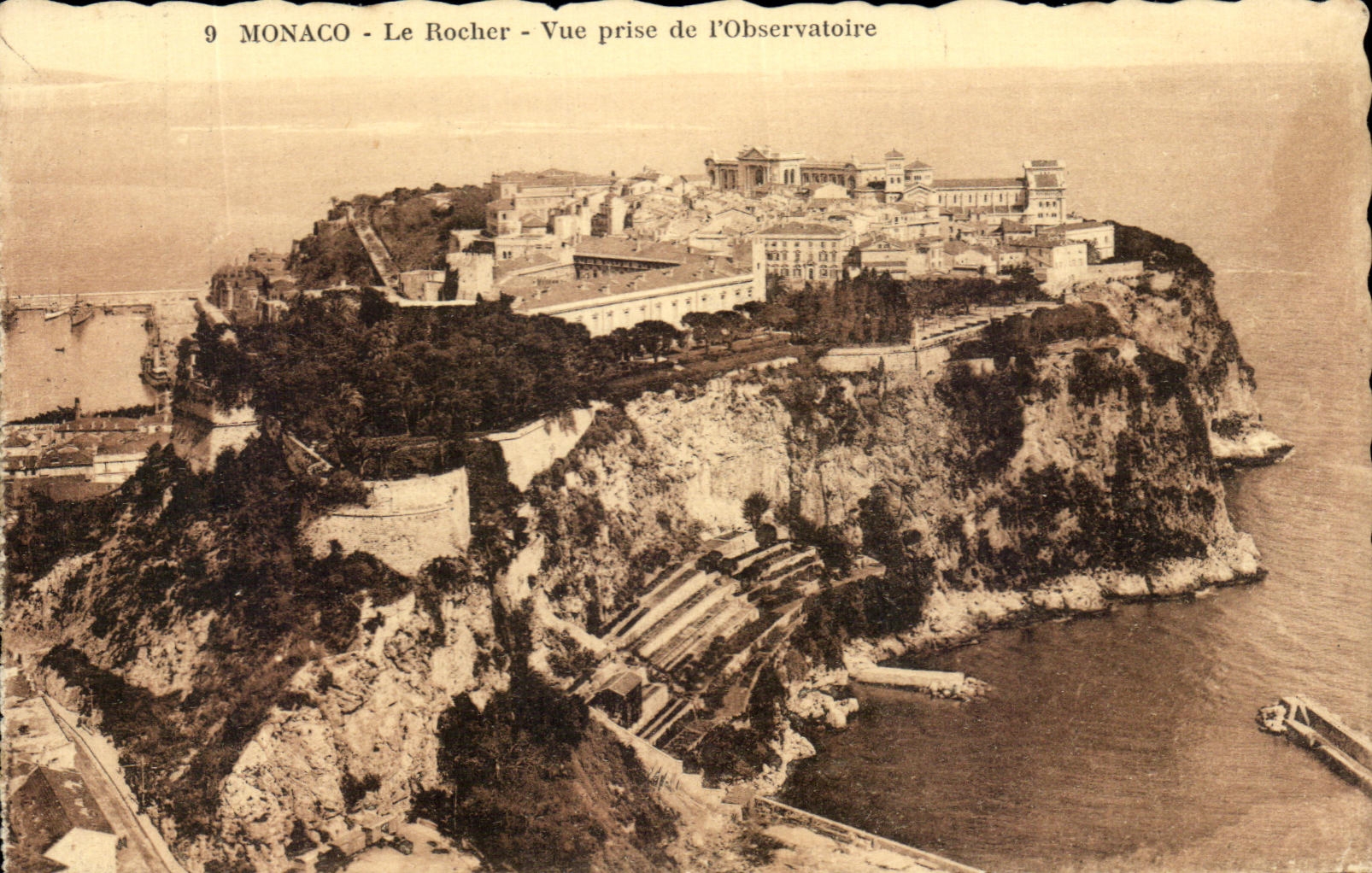 CPA Monaco Le Rocher Vue prise de l'Observatoire