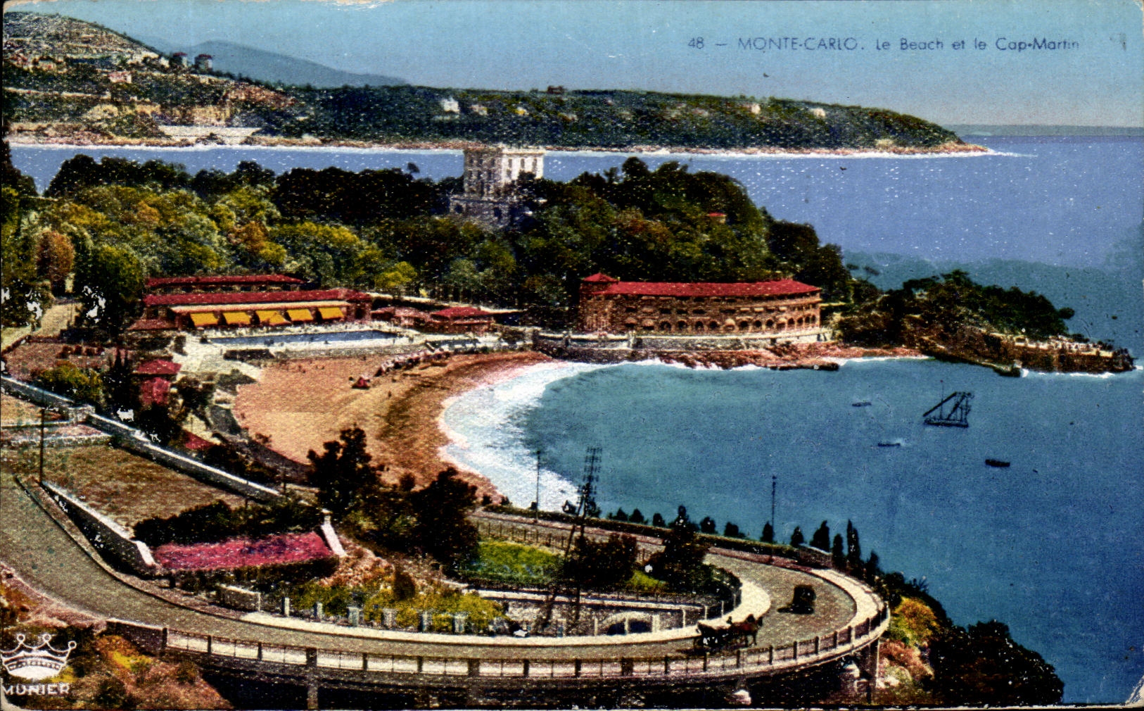 CPA Monte Carlo Le Beach et le Cap Martin
