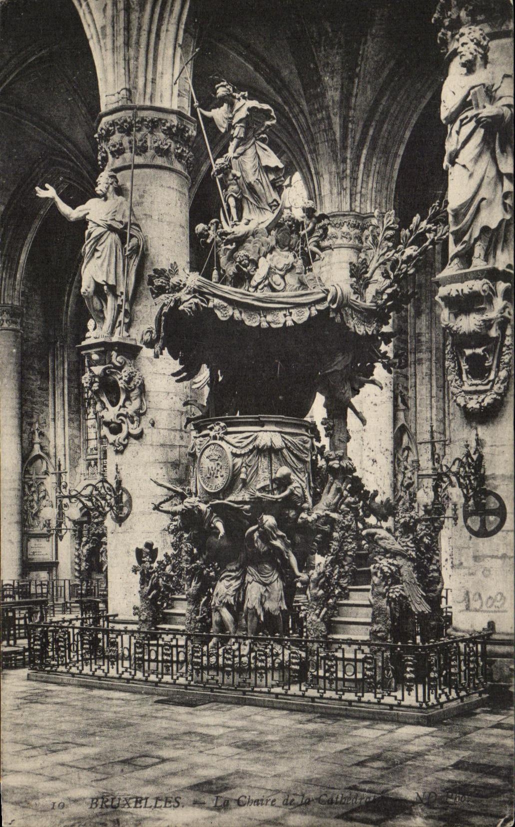 CPA Bruselas Pulpit Of la catedral