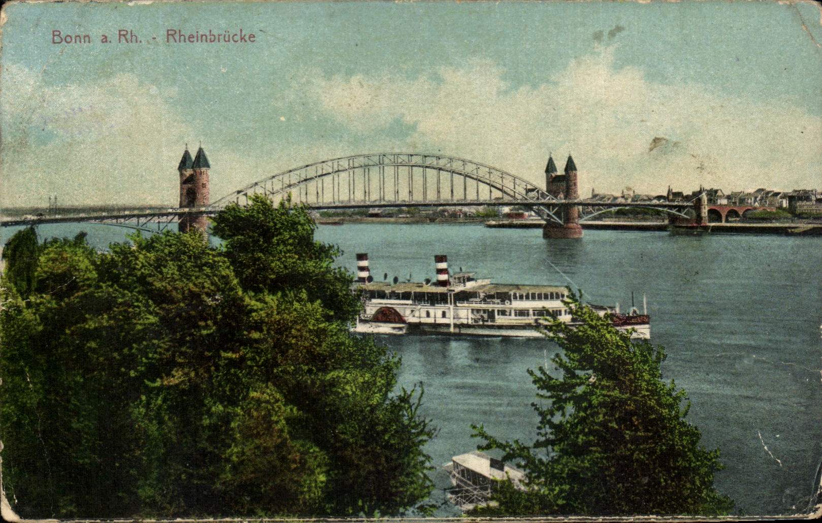 CPA Bonn Rheinbrucke Boats