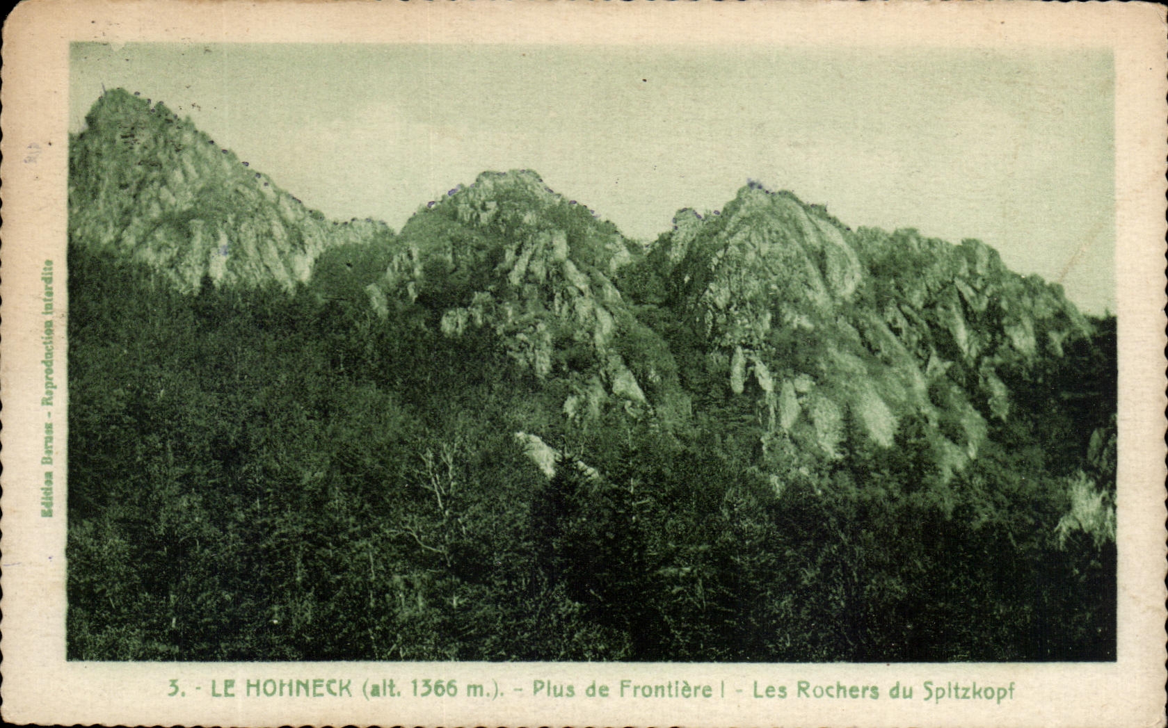 CPA Hohneck Pluc de Frontiere Rocks of Spitzkopf