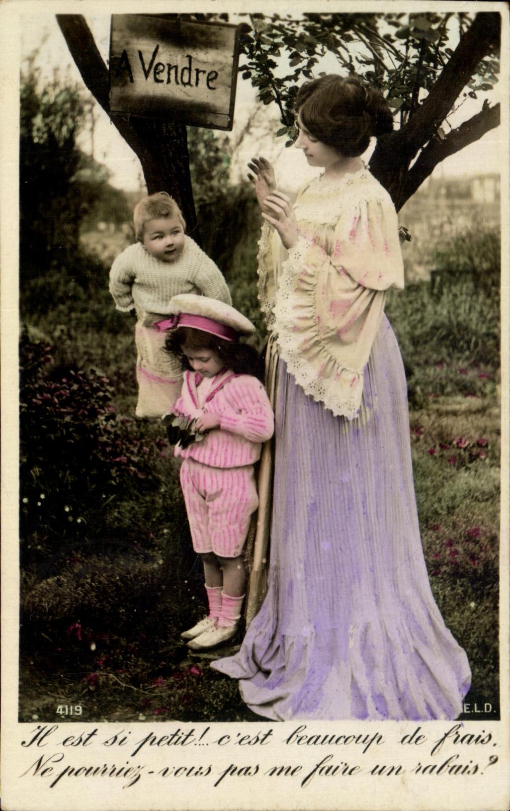 CPA Femme et enfants