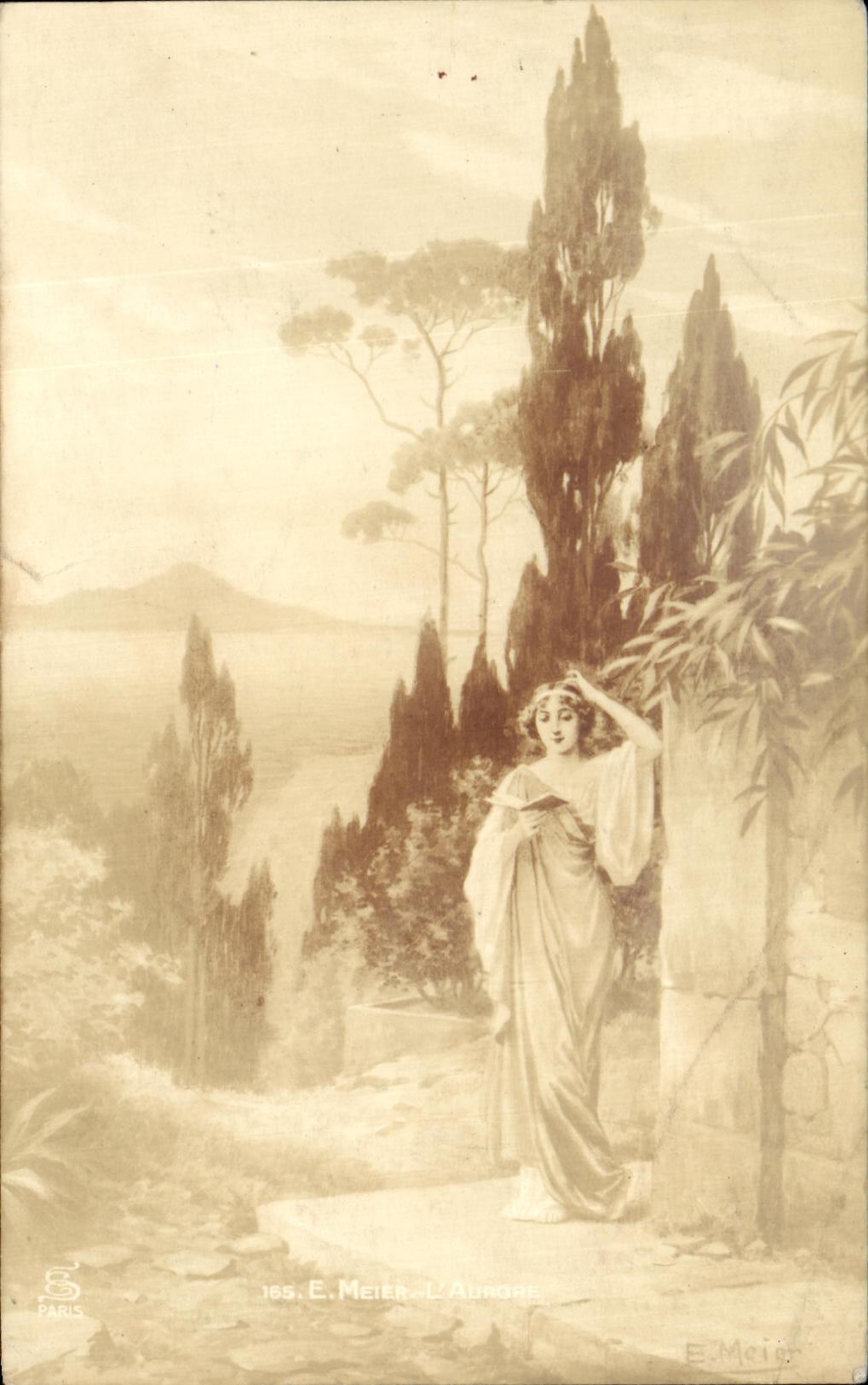 CPA Fantaisie Femme Meier L'aurore