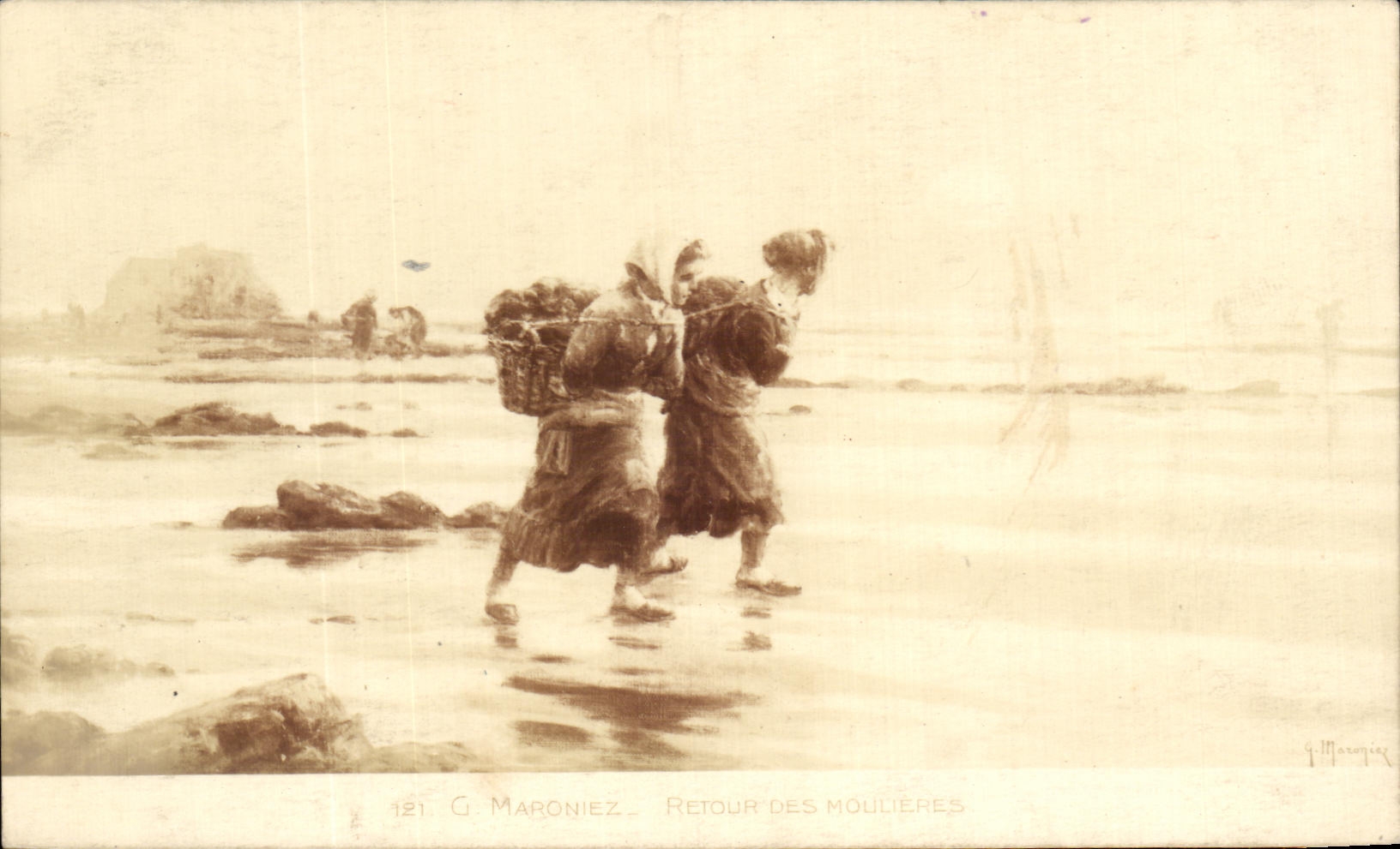 CPA Fantaisie Femme Maroniez Retour des moulieres