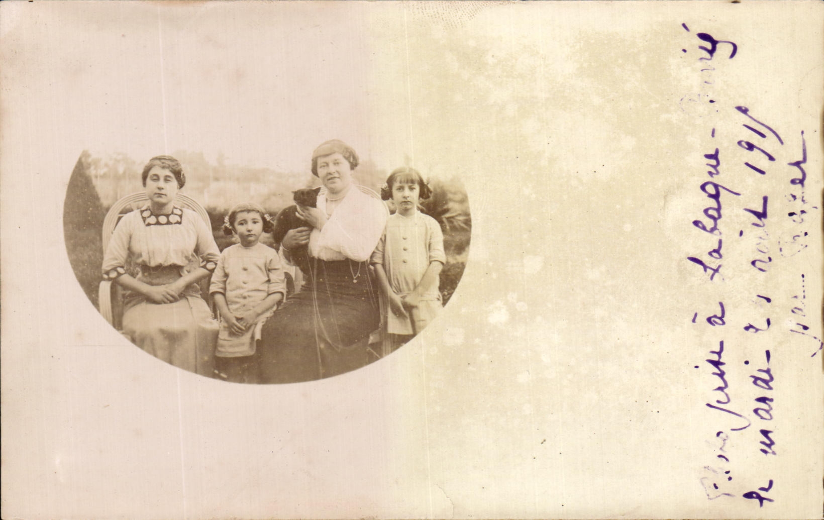 CARTE PHOTO Labaque-barrie Femmes et enfants