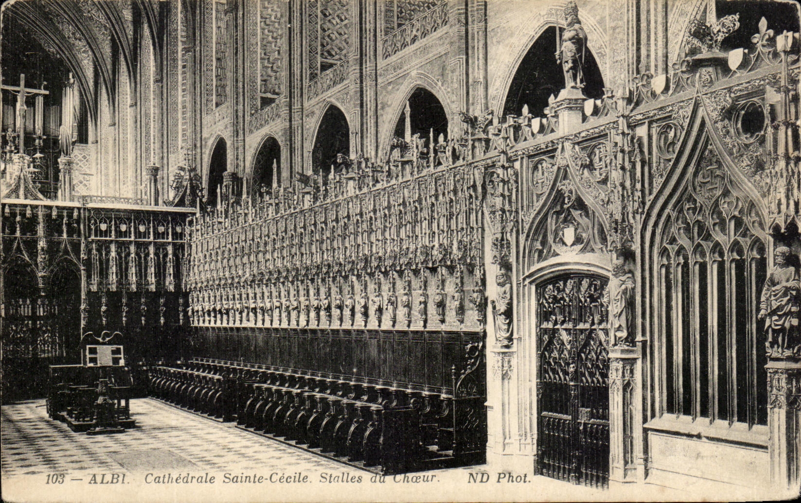 Catedral Sainte Cecile Stalles Of de CPA Albi el estribillo