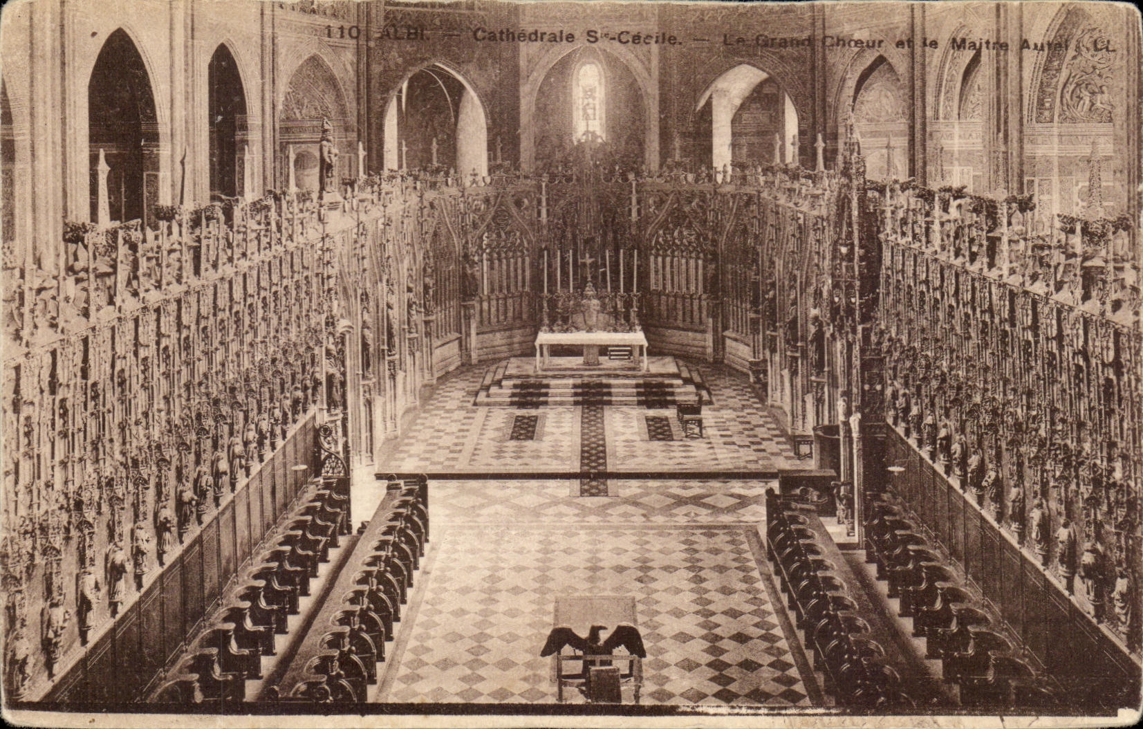 Catedral co de CPA Albi Gran estribillo de Cecile y el puente principal del horno