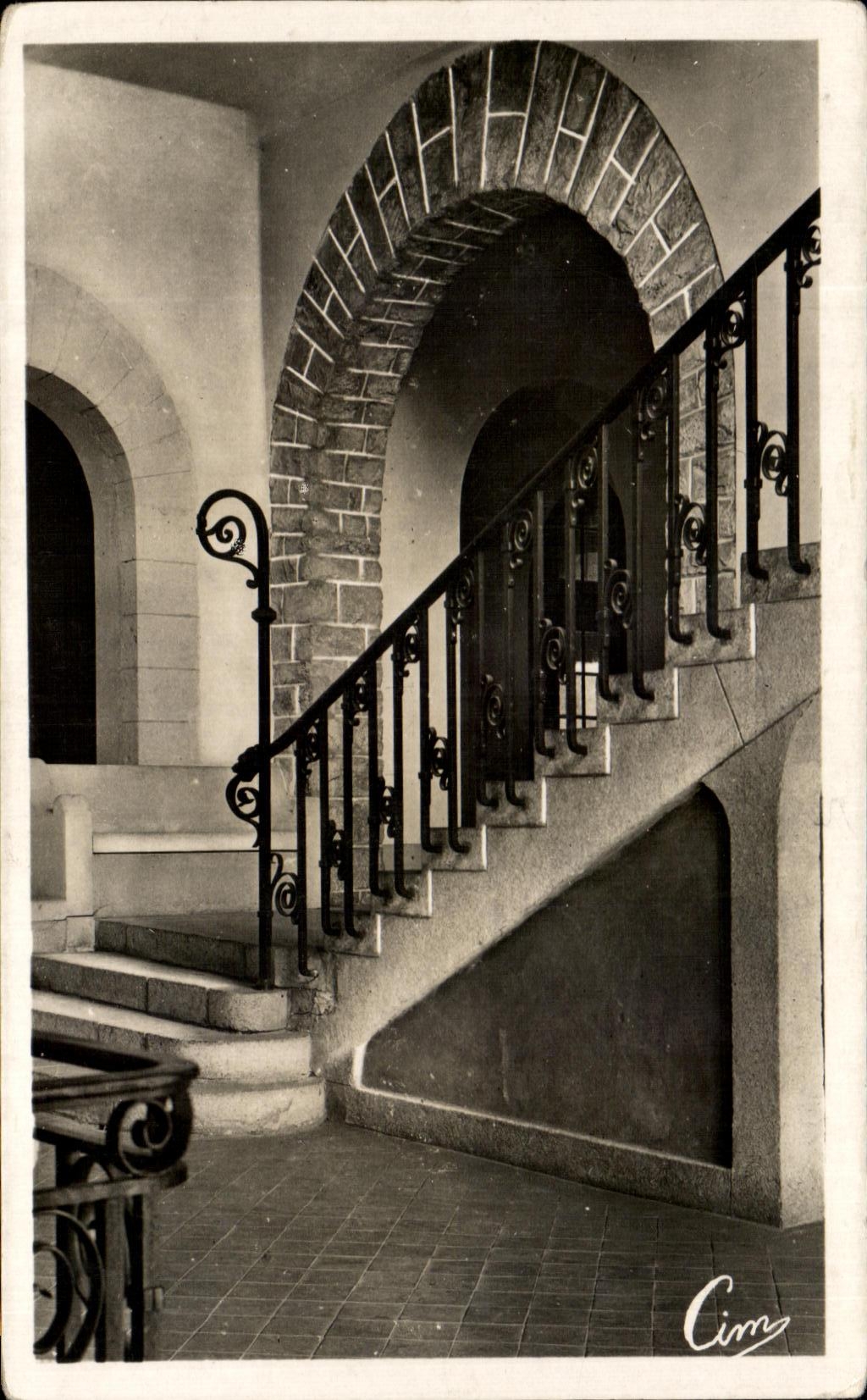 CPA Abbey Of Saint Benoit of In Calcat the Large Staircase