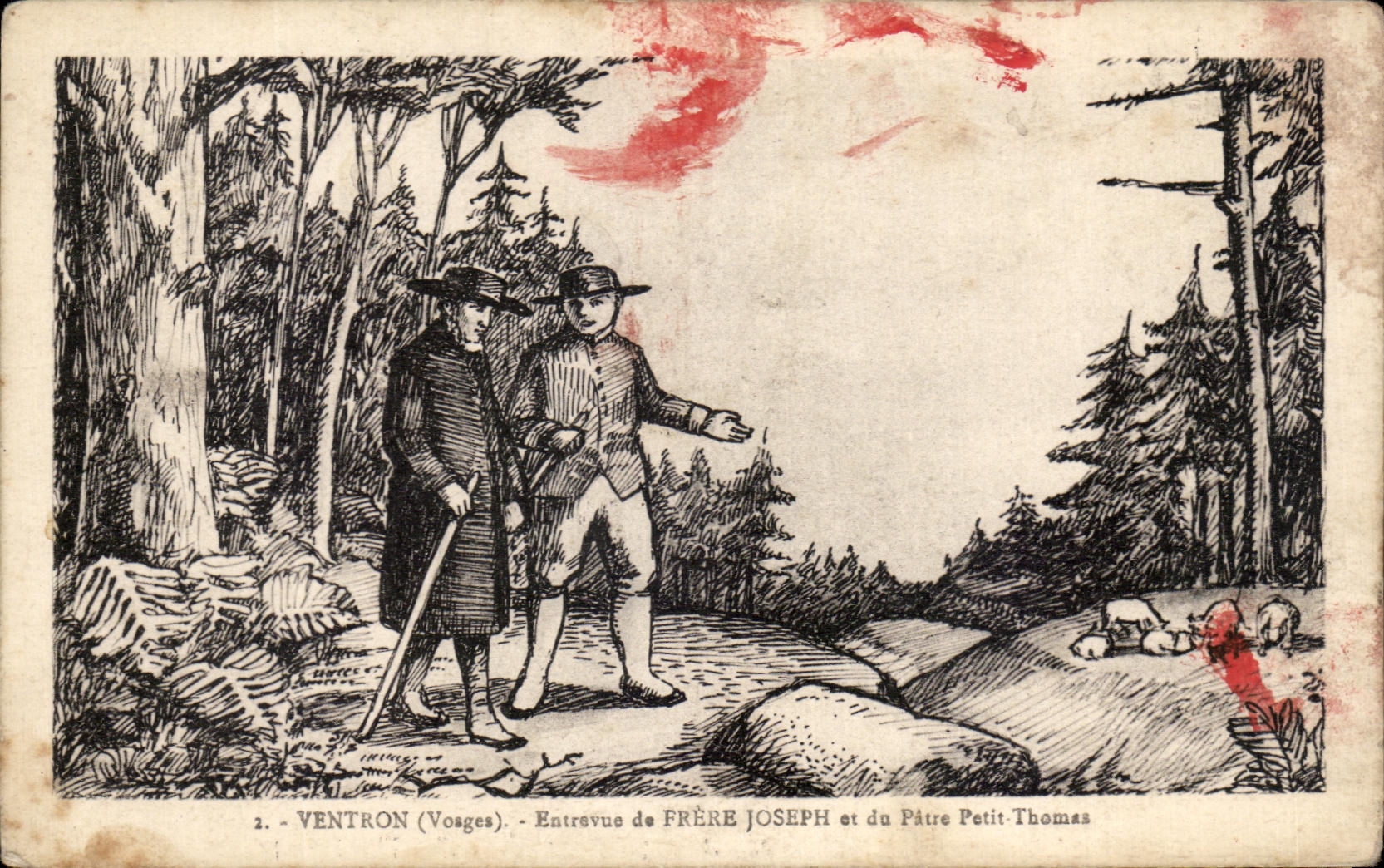 CPA Ventron Entrevue De Frere Joseph Et Du Patre Petit Thomas